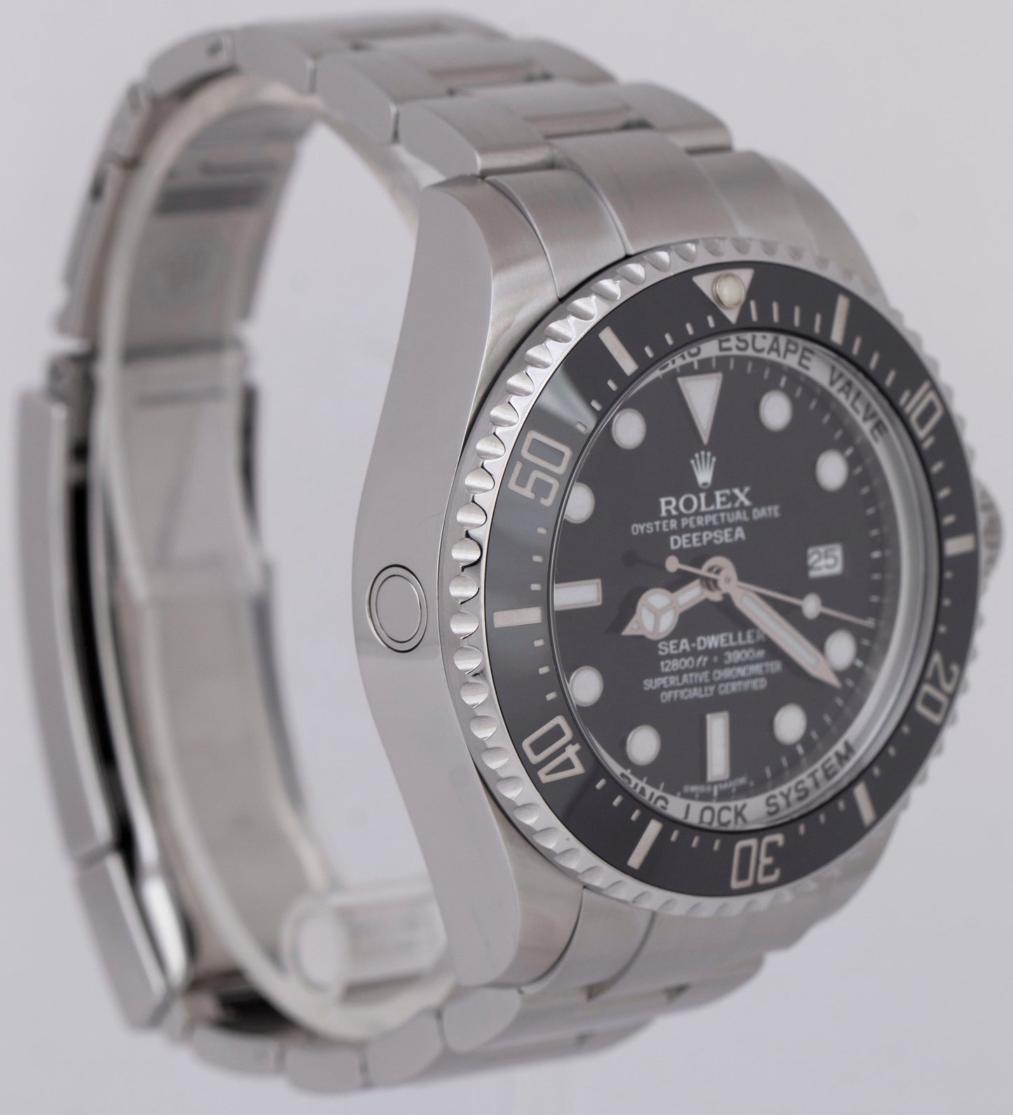 MINT Rolex Sea-Dweller Deepsea PAPERS Steel 44mm Black Ceramic Watch 116660 B+P