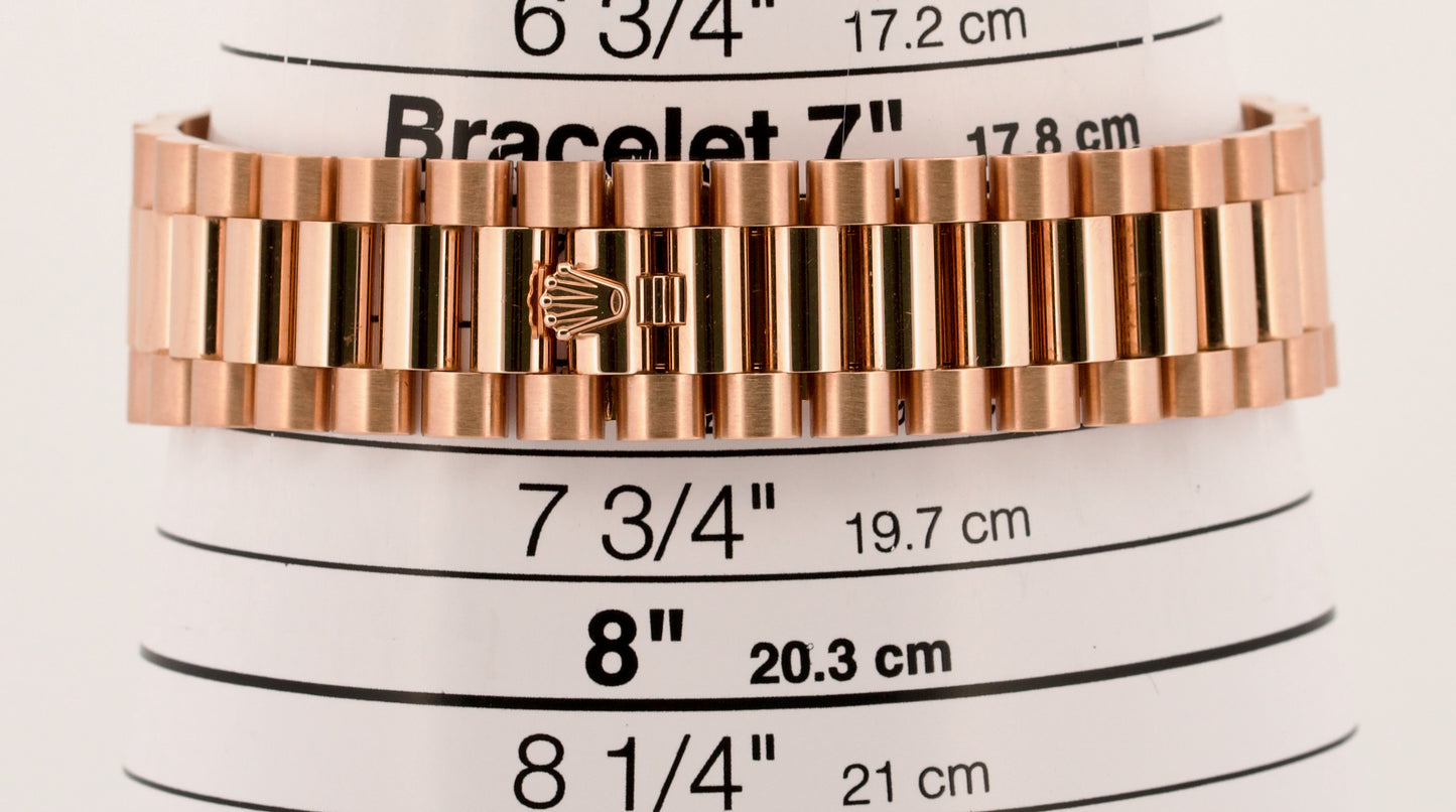 2025 PAPERS Rolex Day-Date President 40mm OLIVE GREEN 18K Rose Gold 228235 BOX
