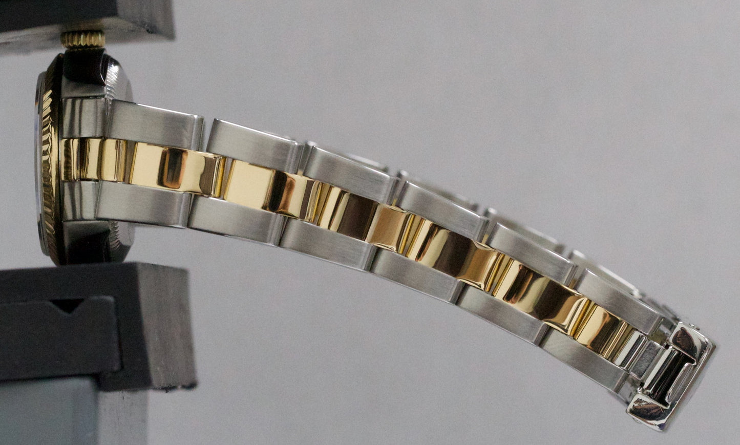 Rolex Oyster Perpetual 24mm CHAMPAGNE 18K Yellow Gold OYSTER Steel 76193 BOX