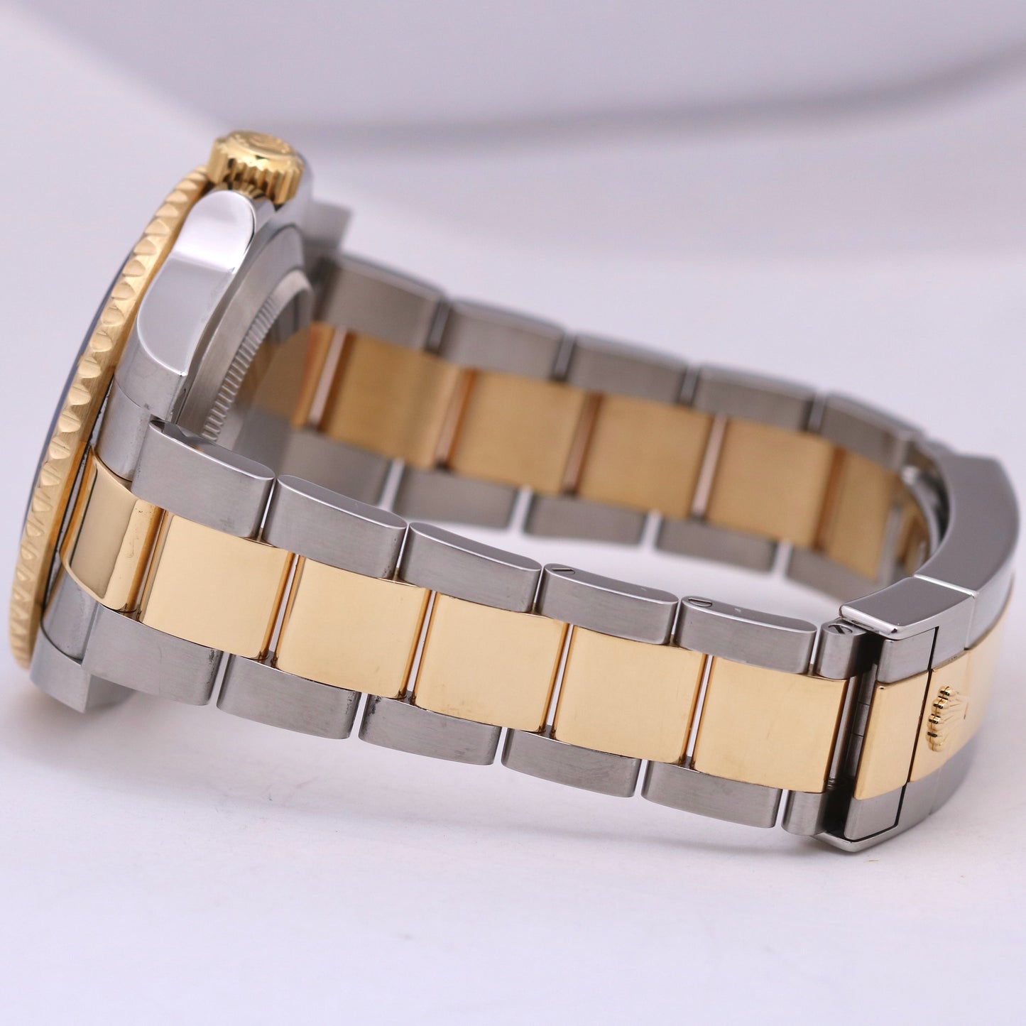MINT Rolex Submariner Date BLUE 18K Yellow Gold Stainless Steel 40mm 116613 LB