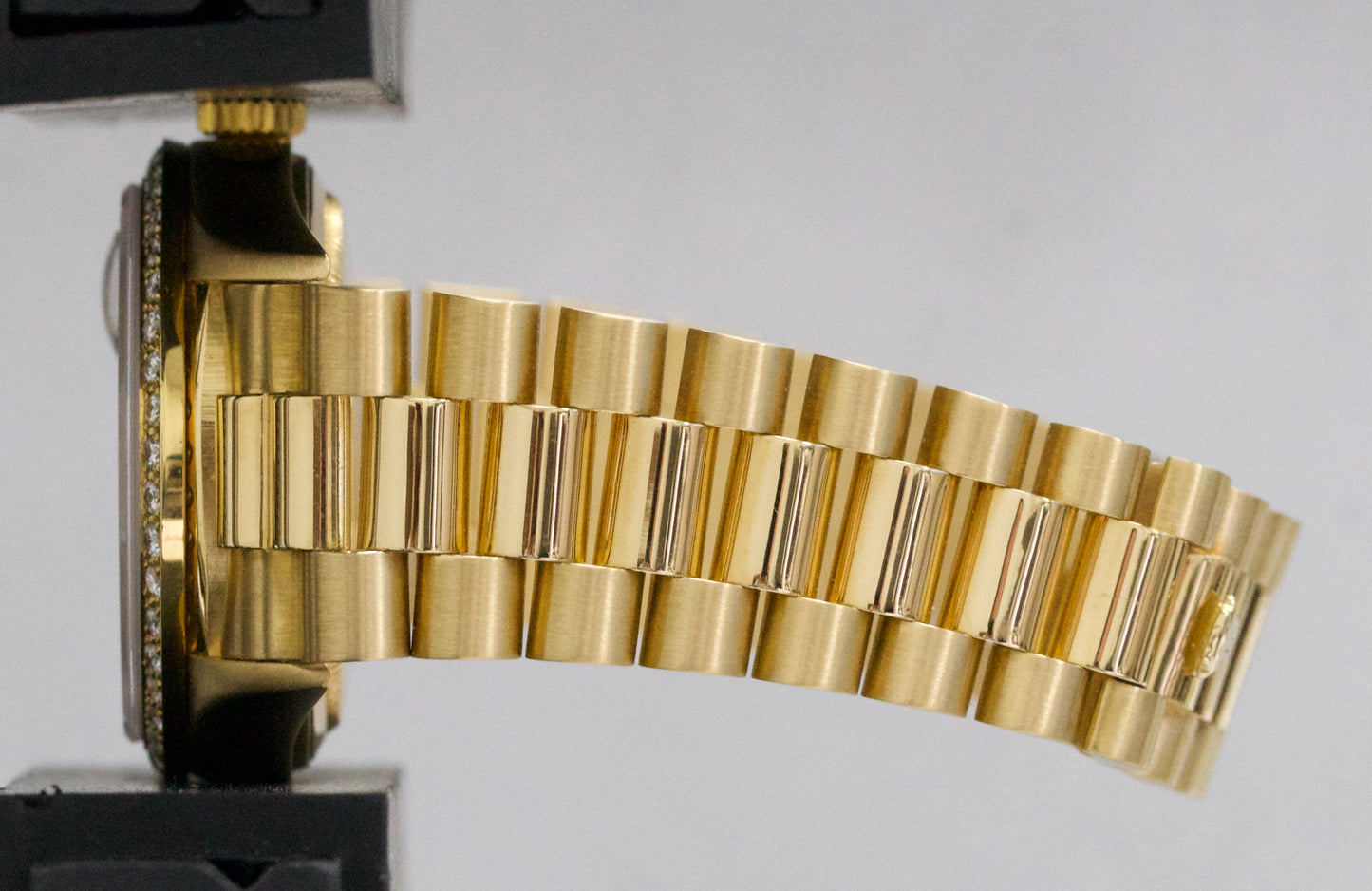 PAPERS Rolex Day-Date President 36mm JUBILEE BLACK DIAMOND 18K Gold 18048 BOX
