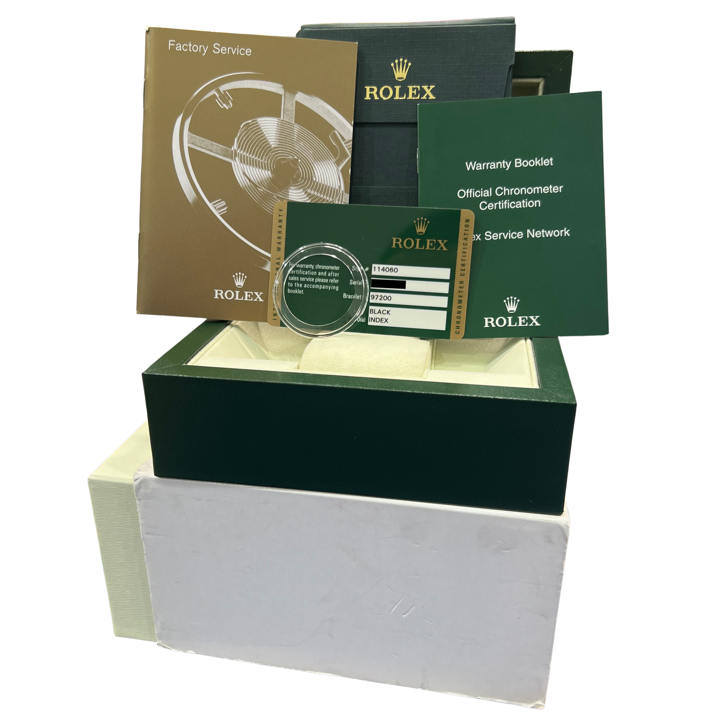 PAPERS Rolex Submariner No-Date BLACK Ceramic 40mm Stainless Steel 114060 LN BOX
