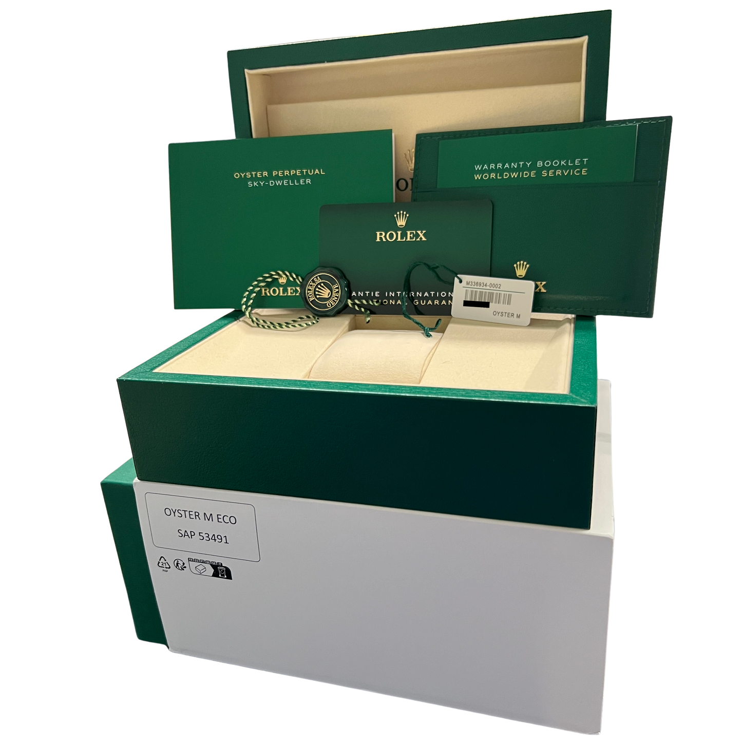 NEW SEPT 2025 PAPERS Rolex Sky-Dweller GREEN 42mm JUBILEE 18K Steel 336934 BOX