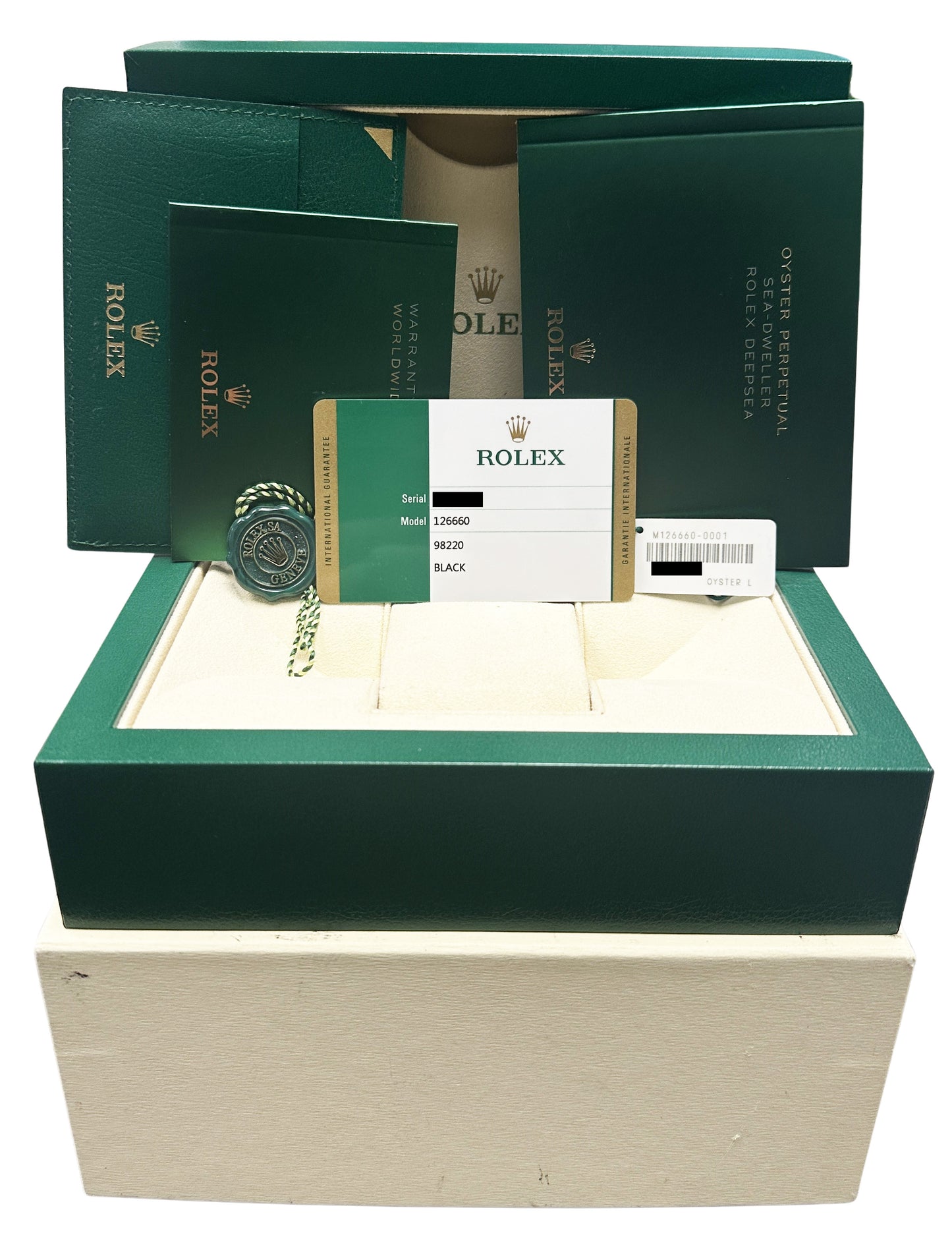 Rolex Sea-Dweller Deepsea PAPERS Stainless Steel Black 44mm 126660 Watch BOX