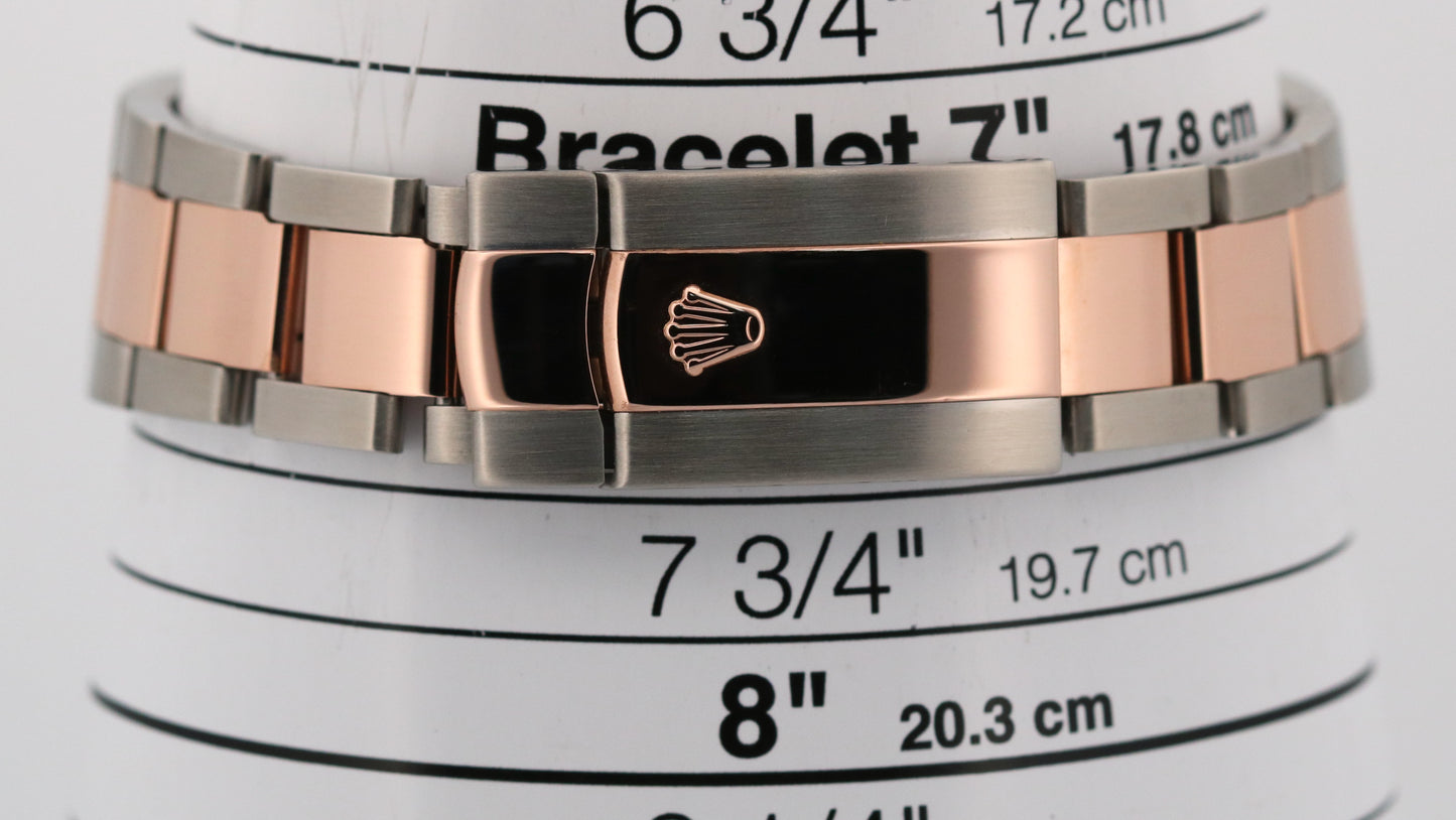 Rolex DateJust Turn-O-Graph 36mm SILVER Two-Tone 18K Rose Gold Watch 116261