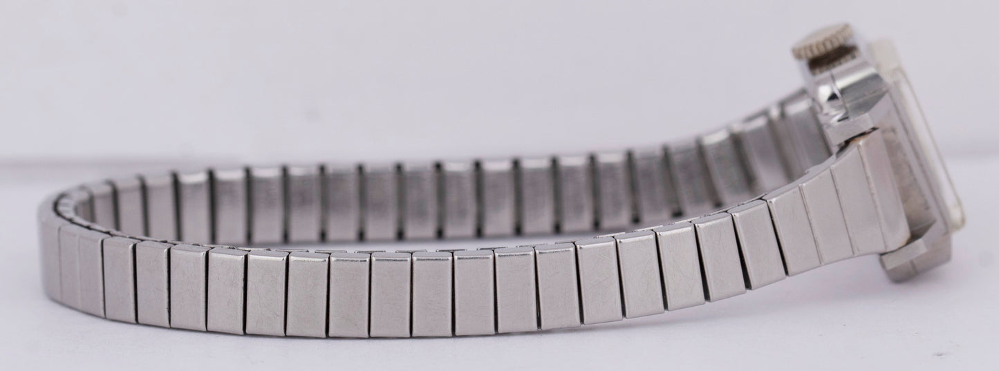 Ladies Rolex Cocktail Stainless Steel 17mm Silver Mechanical Hand-Winding Watch
