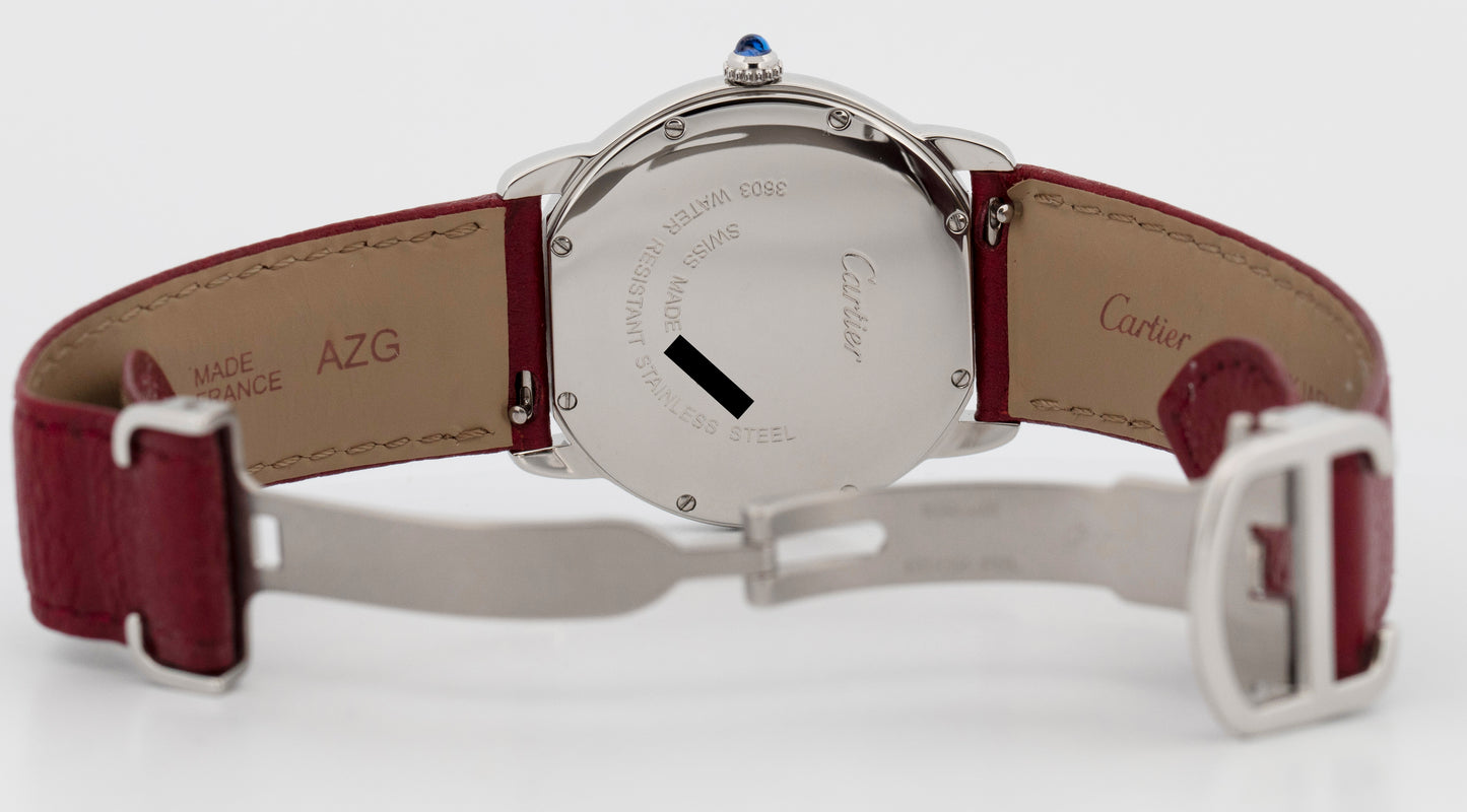Cartier Ronde Solo SILVER Stainless Steel Quartz 36mm 3603 / WSRN0029 Watch