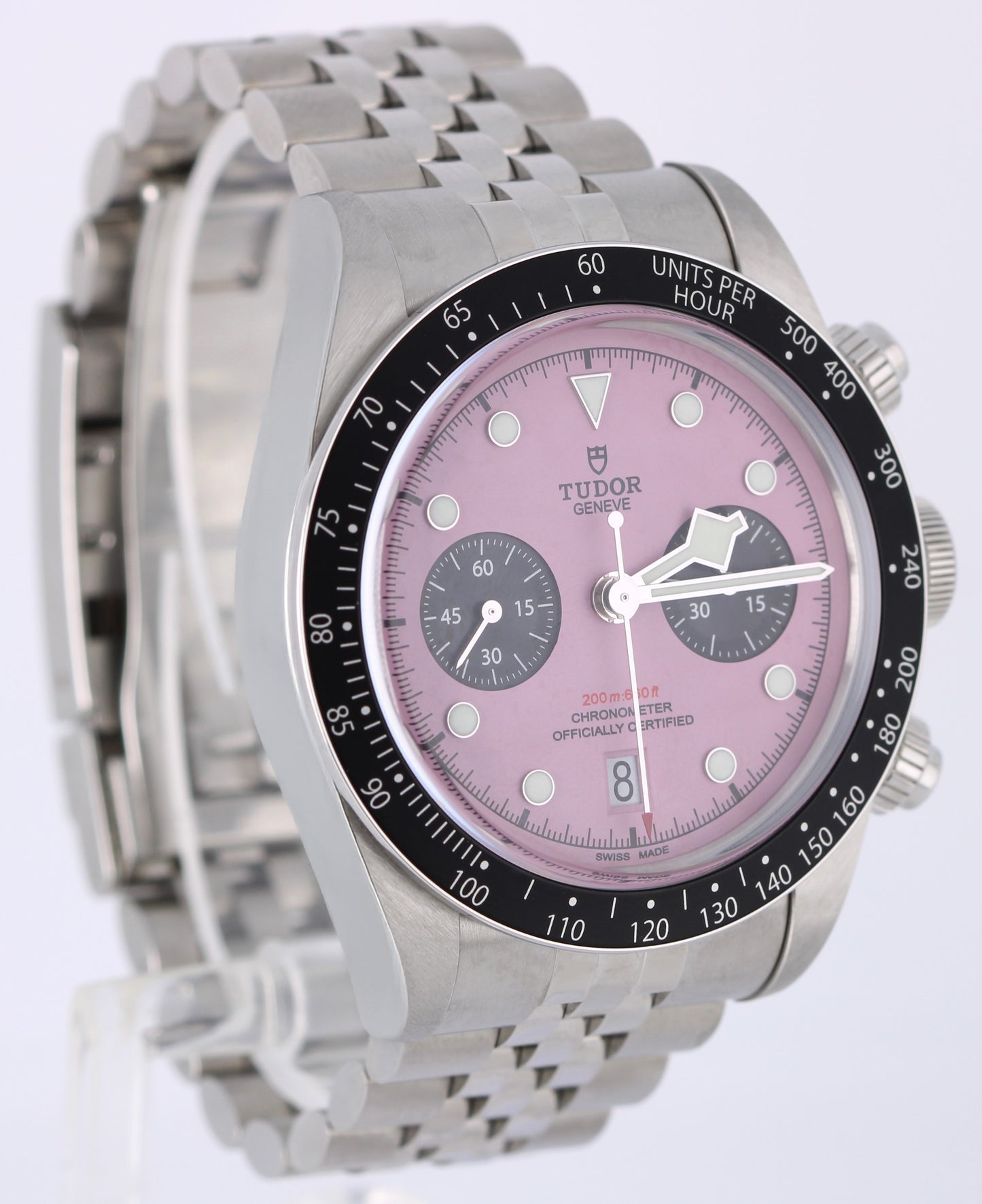 2024 PAPERS Tudor Black Bay Chrono Steel Miami PINK 41mm M79360N-0019 Watch BOX