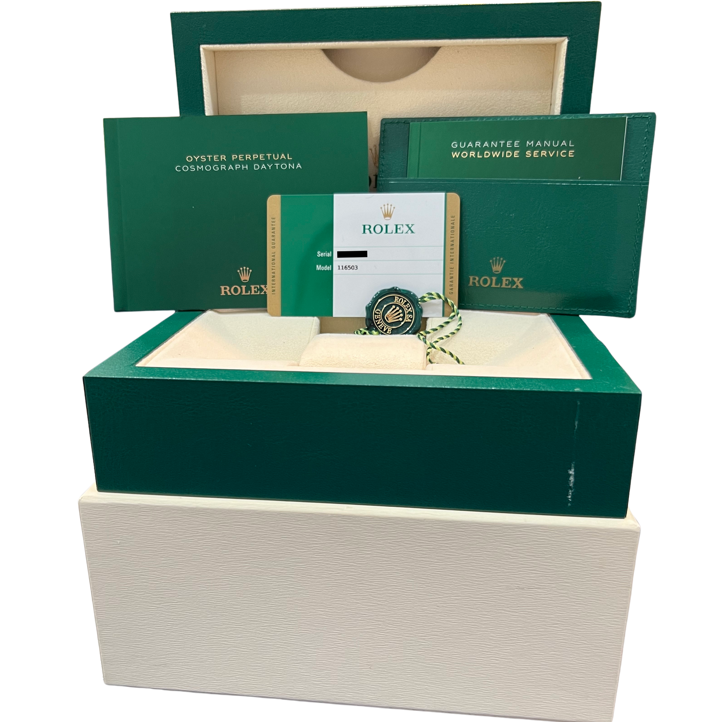 PAPERS Rolex Daytona Cosmograph BLUE RACING 116503 18K Gold Two-Tone Watch BOX