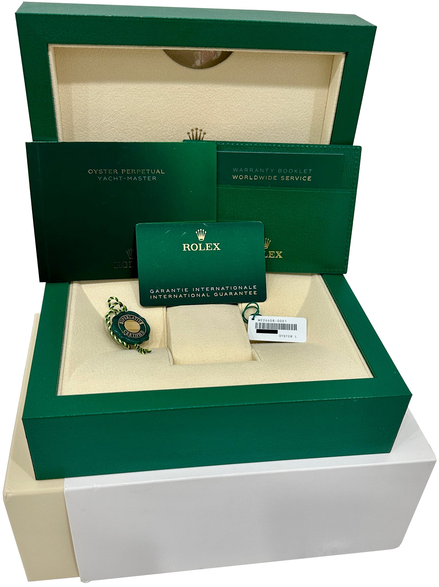 MINT 2023 PAPERS Rolex Yacht-Master Yellow Gold Oysterflex 42mm 226658 Watch BOX