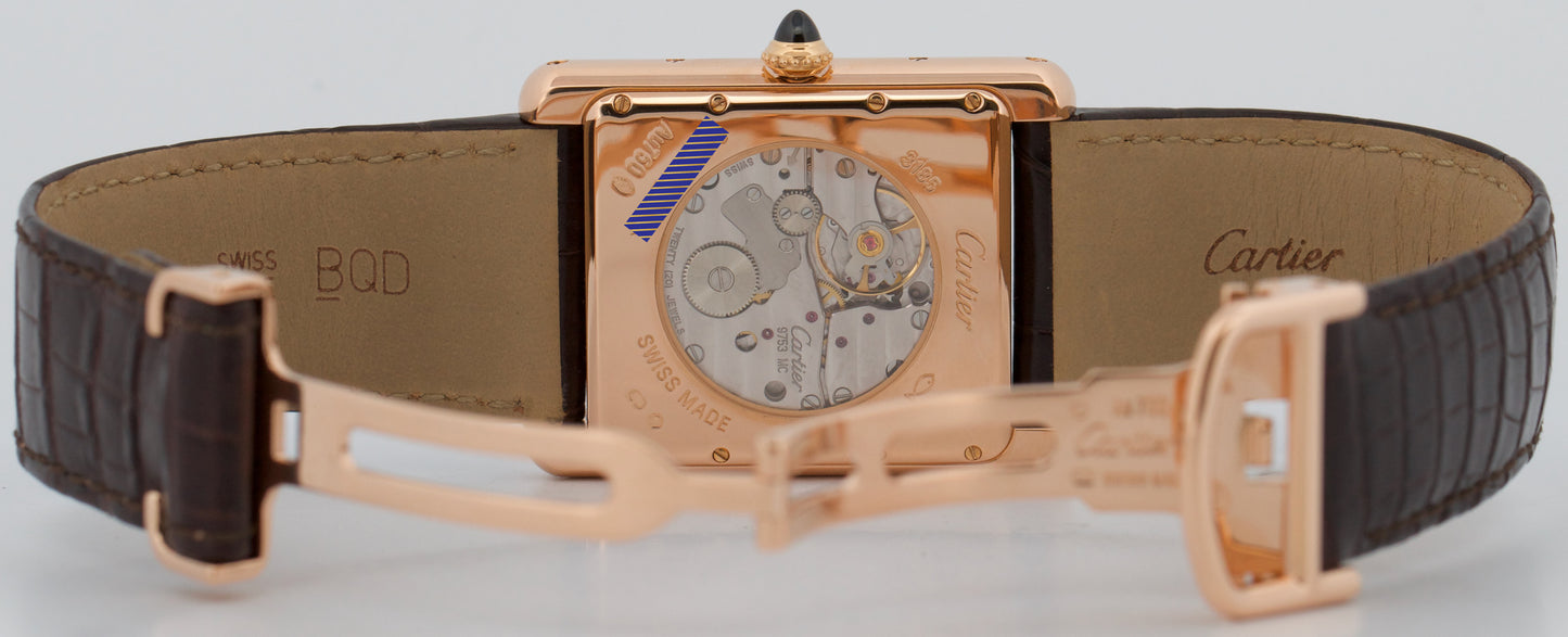 PAPERS Cartier Tank Louis XL Power Reserve 18K 30mm x 39mm W1560003 3185 BOX