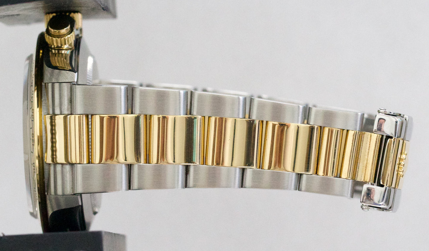 1999 Rolex Daytona Cosmograph BLACK DIAMOND 18K Gold Stainless Steel Watch 16523