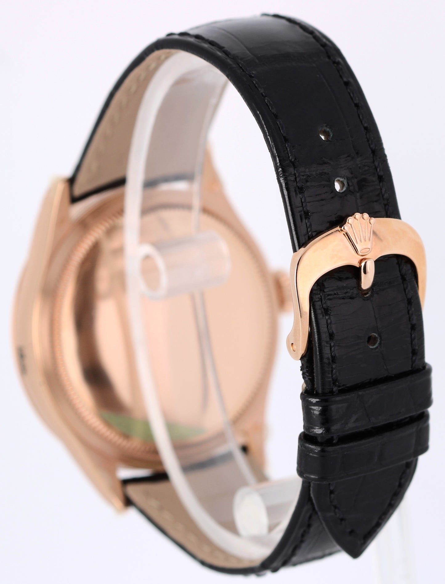 NOS STICKERED Rolex Cellini PAPERS 18k Rose Gold White 39mm 50505 Watch BOX