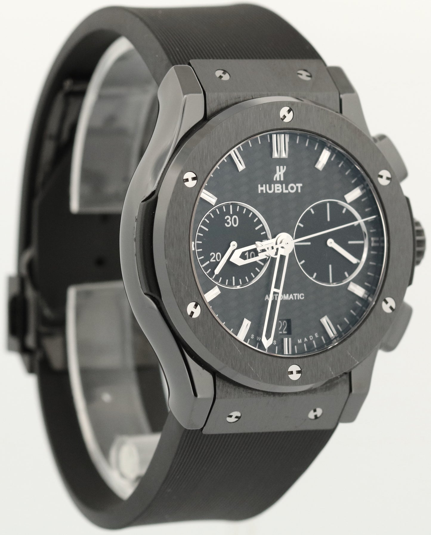 PAPERS Hublot Classic Fusion BLACK CERAMIC Rubber 45mm 521.CM.1770.RX BOX