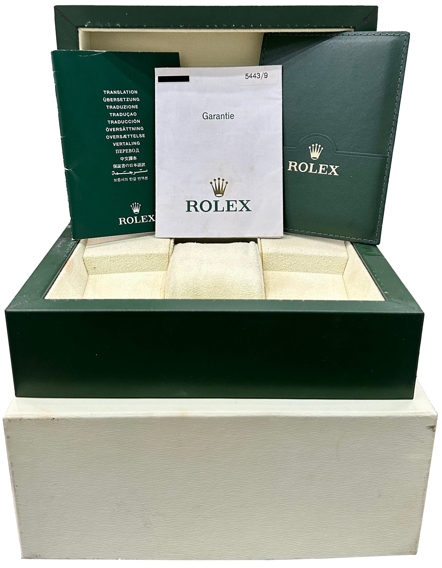 MINT PAPERS Rolex Cellini Prince 18K White Gold 38mm x 28mm Black 5443/9 BOX