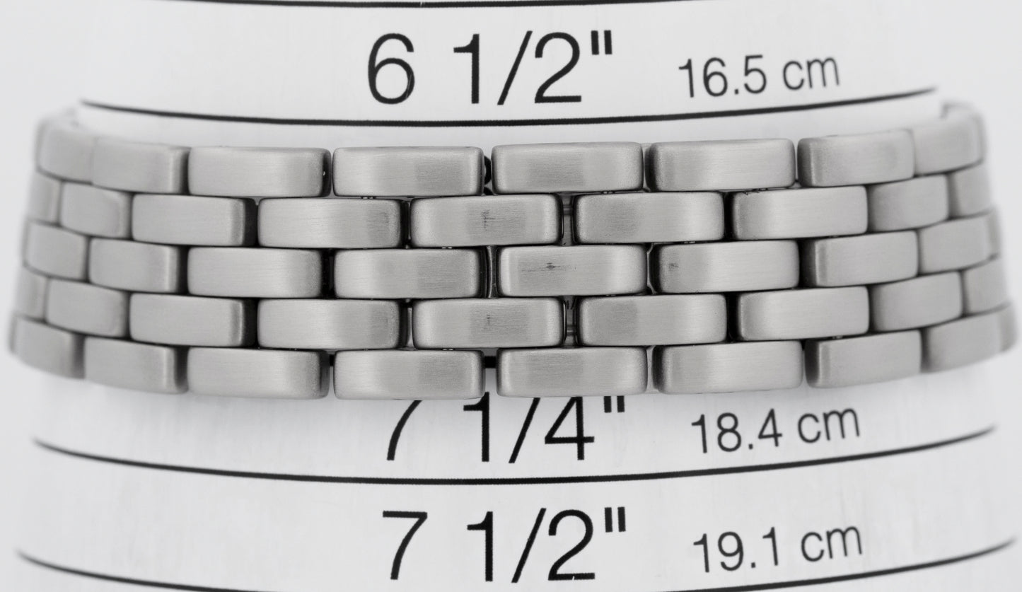 Ladies Cartier Panthere Cougar 33mm Ivory Stainless Steel Quartz Watch 987904