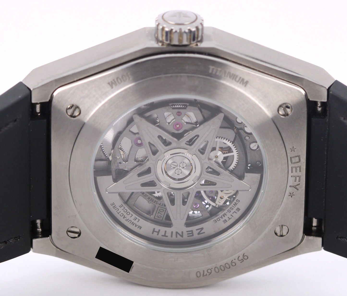 2020 PAPERS Zenith Defy Classic Titanium Blue Skeleton 41mm 95.9000.670 Watch