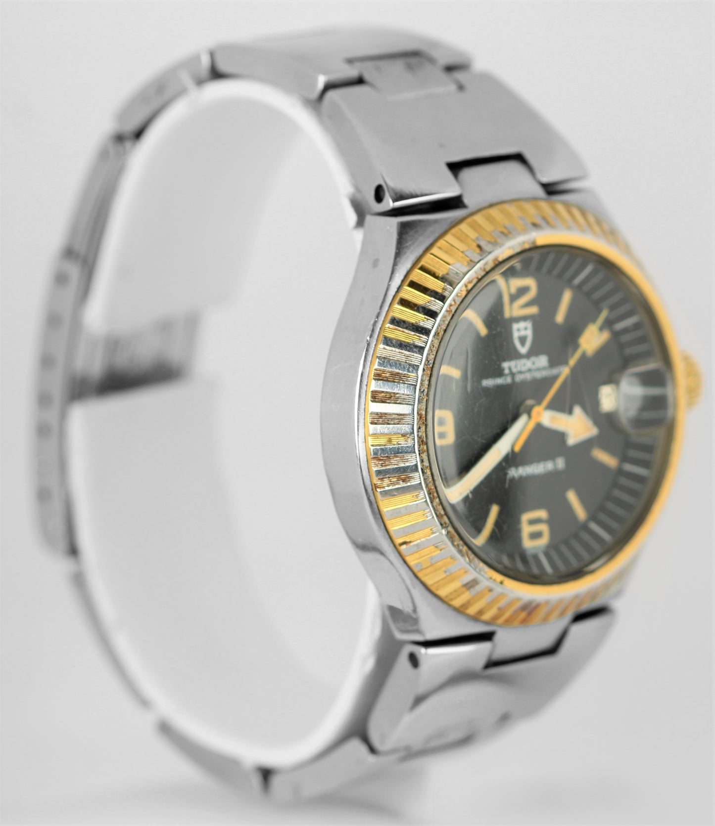 Vintage Tudor Prince Oysterdate Ranger II TwoTone Black Patina 38mm 9111/0 Watch