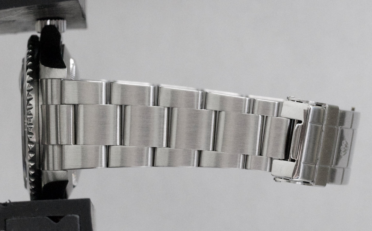 Rolex Submariner Date BLACK Stainless Steel REHAUT No-Holes 40mm Watch 16610