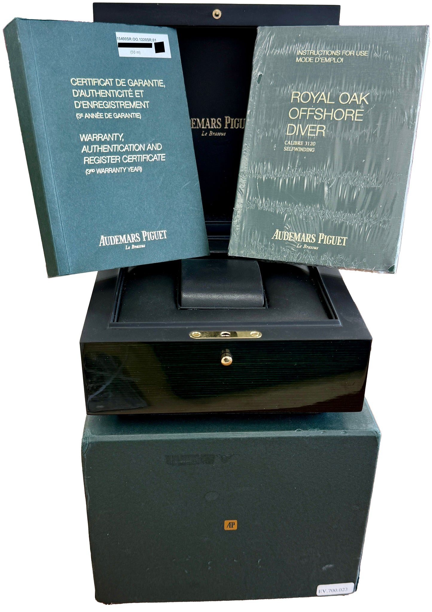 PAPERS Audemars Piguet Royal Oak WHITE Steel Gold 41mm 15400SR.OO.1220SR.01 BOX