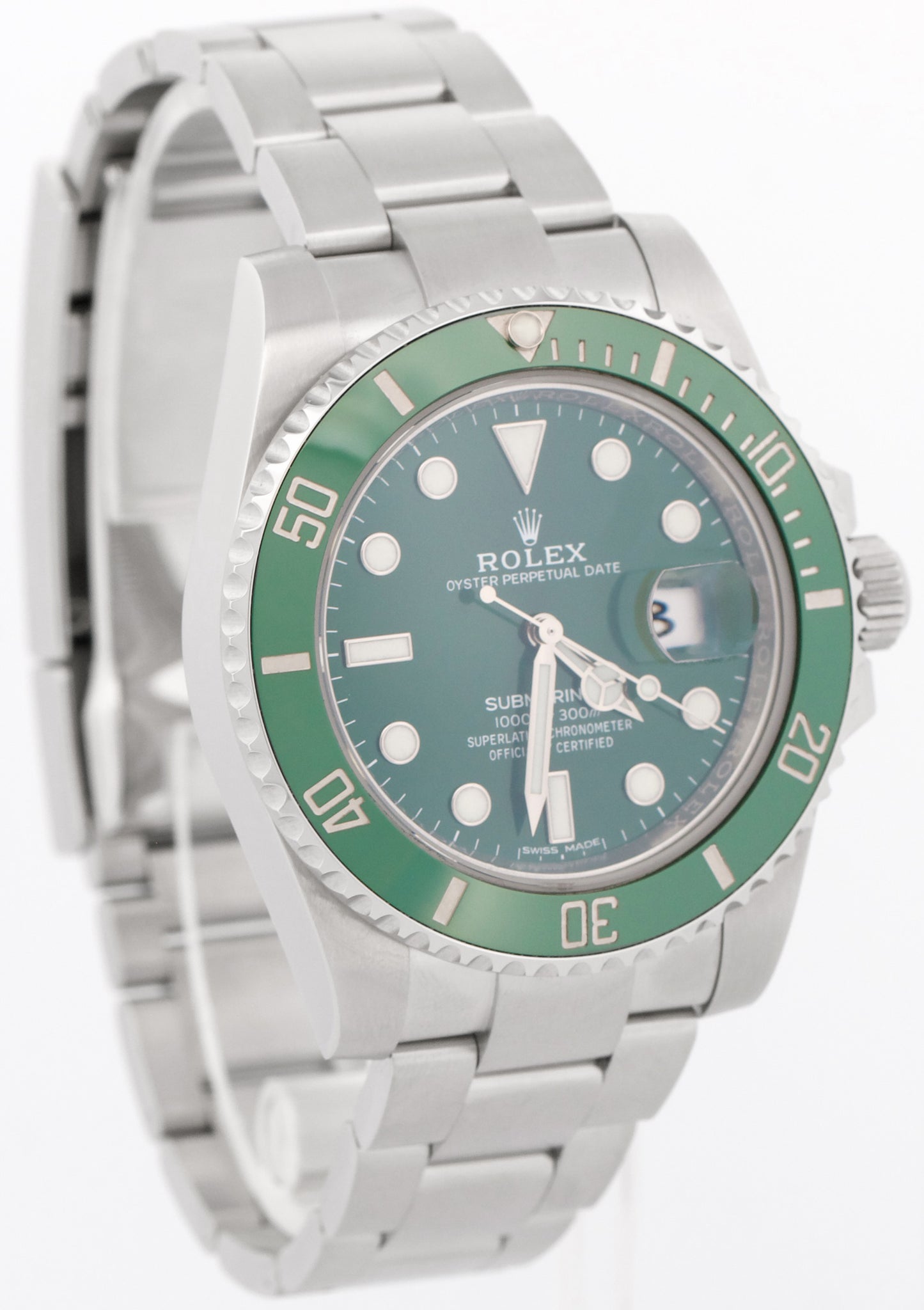 MINT PAPERS Rolex Submariner Date HULK Green Stainless Steel 40mm 116610 LV BOX