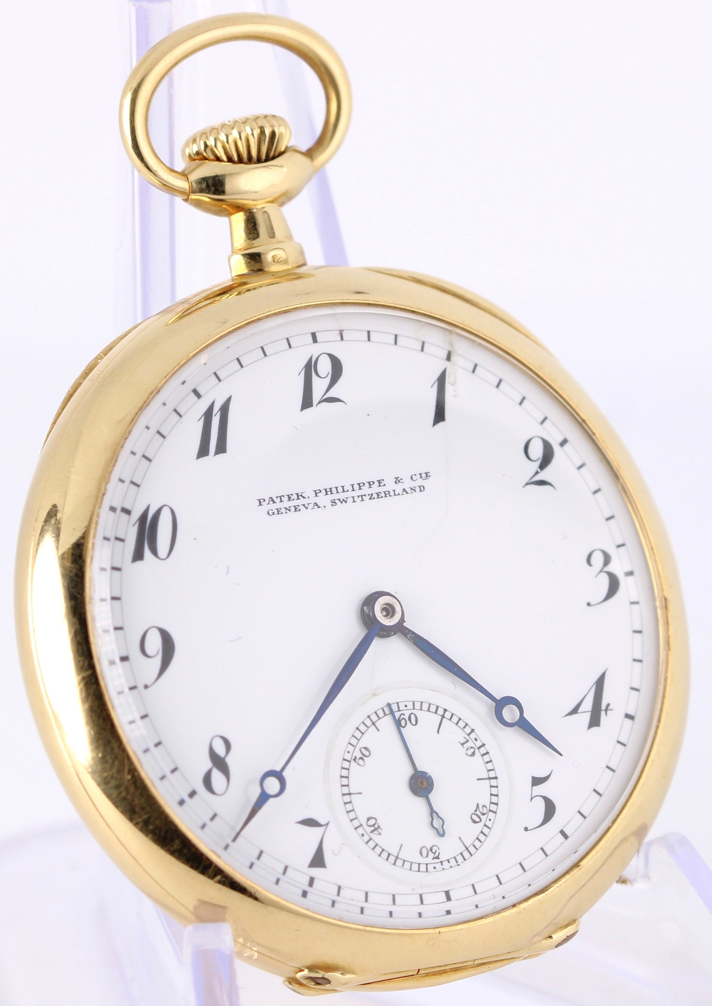 VINTAGE Patek Philippe CIE 18k Yellow Gold 73.3gr White Arabic 47mm Pocket Watch