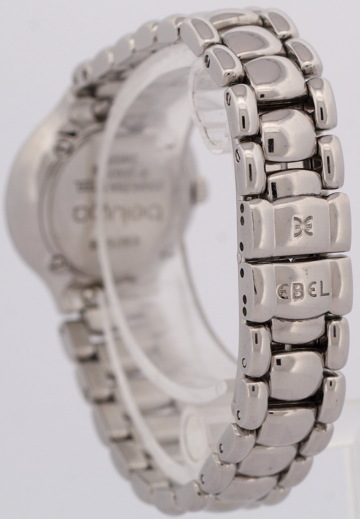 PAPERS Ladies Ebel Beluga Steel MOTHER OF PEARL DIAMOND Quartz 25mm E9976418 BOX