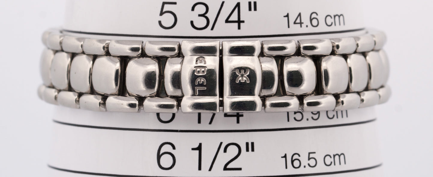 PAPERS Ladies Ebel Beluga Steel MOTHER OF PEARL DIAMOND Quartz 25mm E9976418 BOX