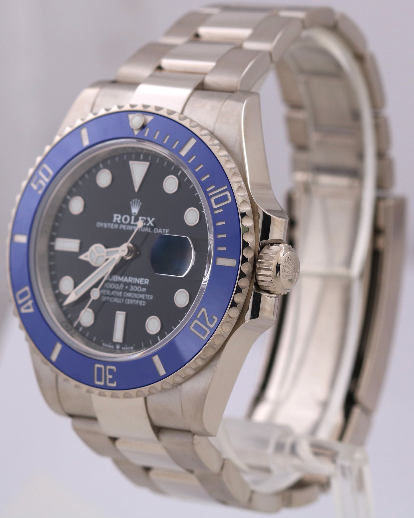Rolex Submariner Date 41 COOKIE MONSTER 18K White Gold BLUE 41mm 126619 LB BOX