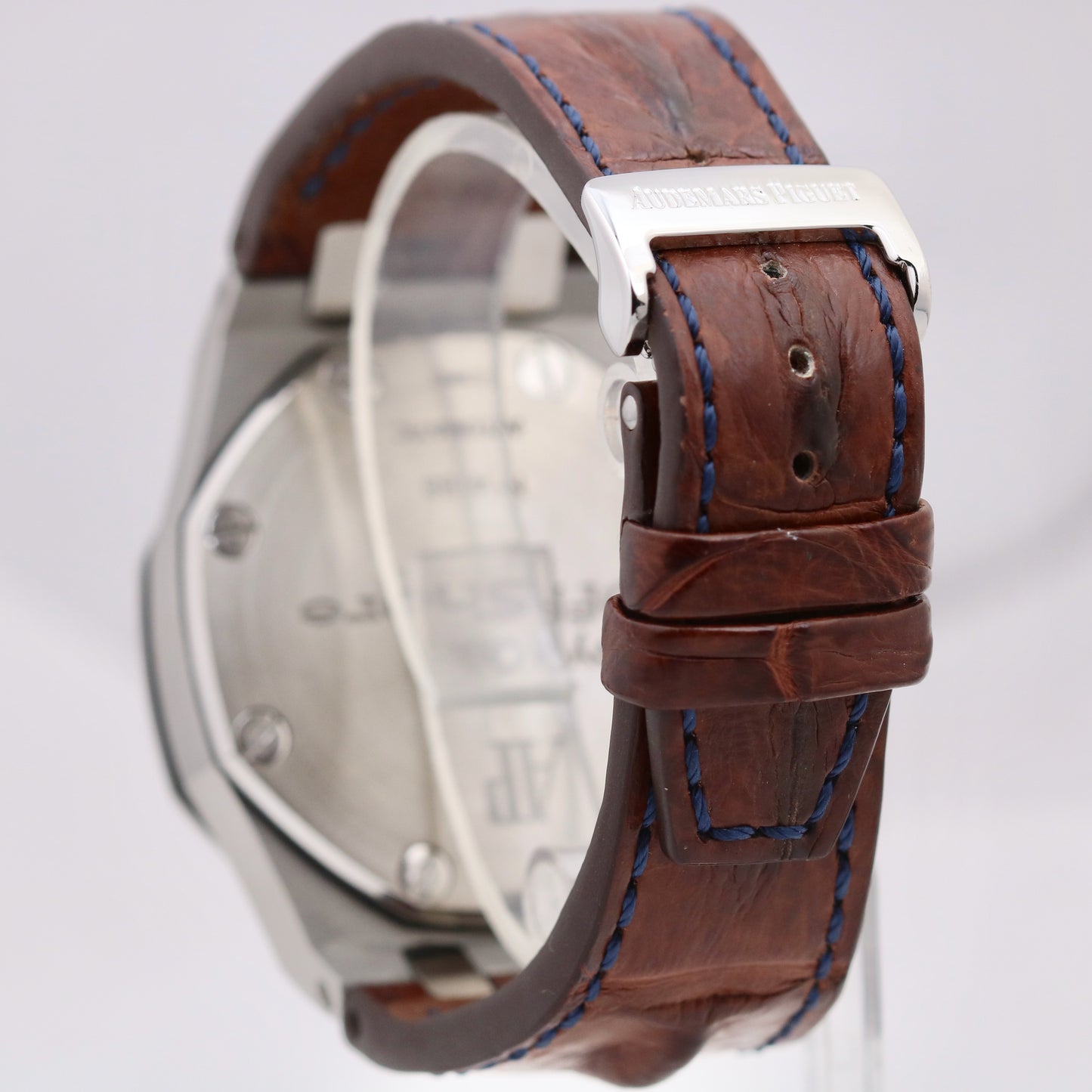 Audemars Piguet Royal Oak Offshore Ivory SAFARI Steel Brown Leather 42mm 26170ST