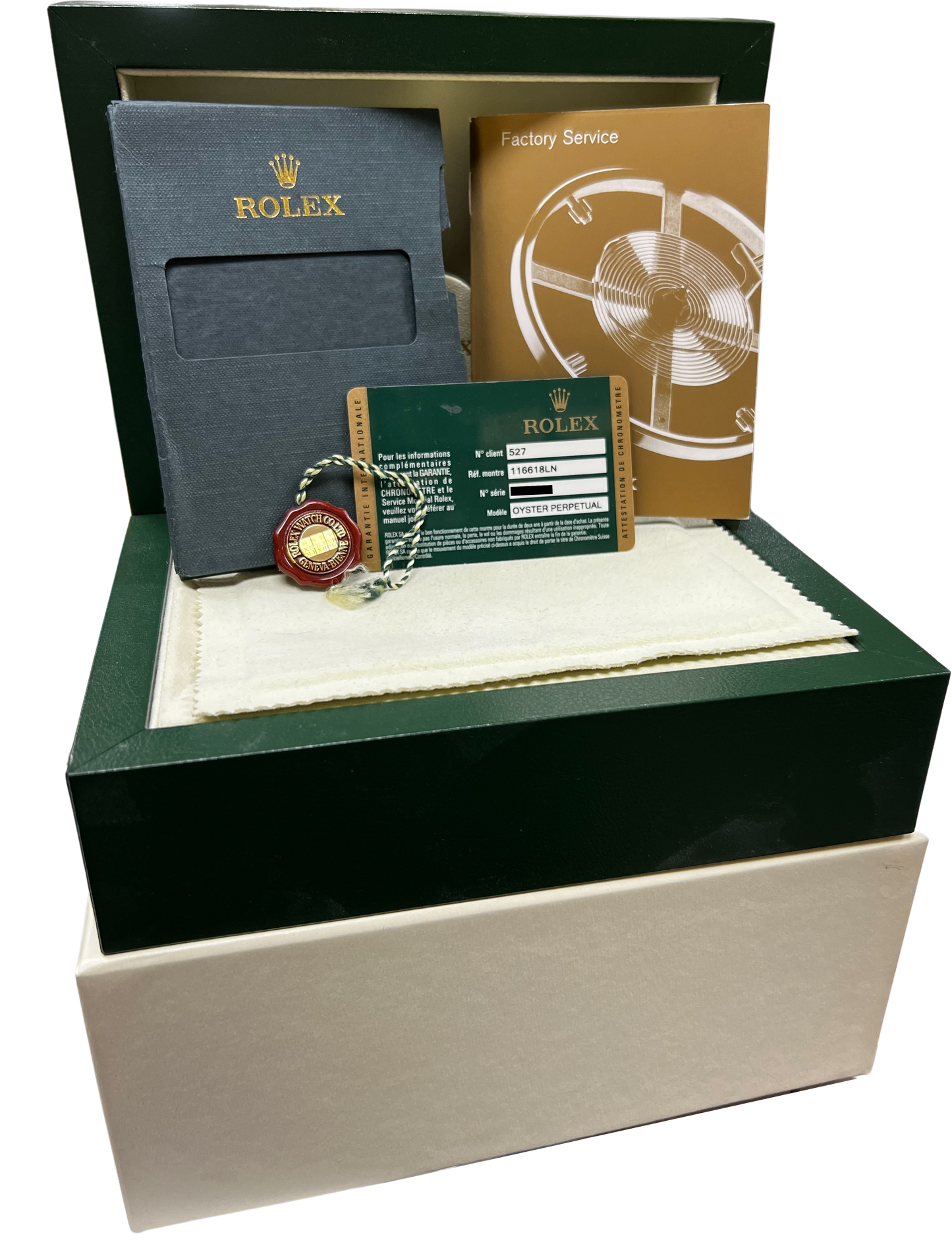 MINT OPEN CARD Rolex Submariner Date 116618 Ceramic Gold Black 40mm Watch B+P