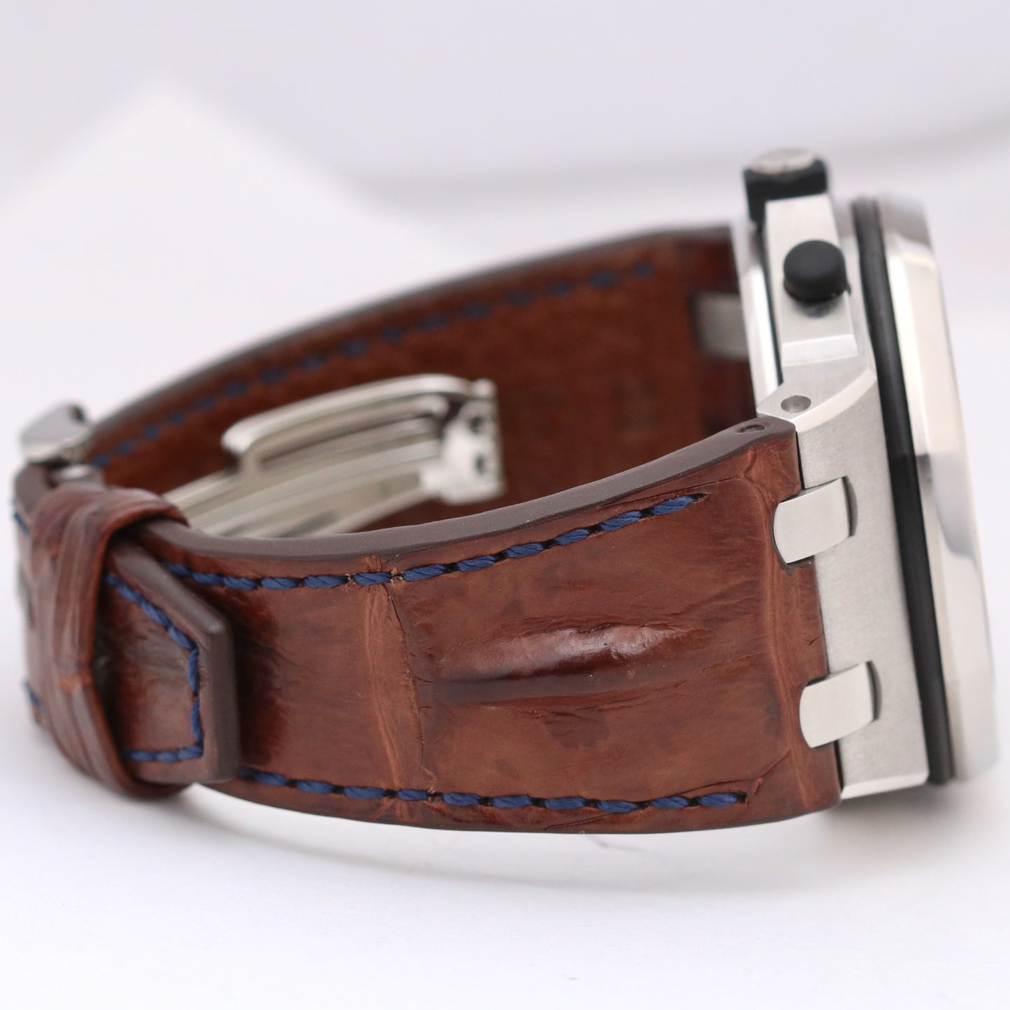Audemars Piguet Royal Oak Offshore Ivory SAFARI Steel Brown Leather 42mm 26170ST