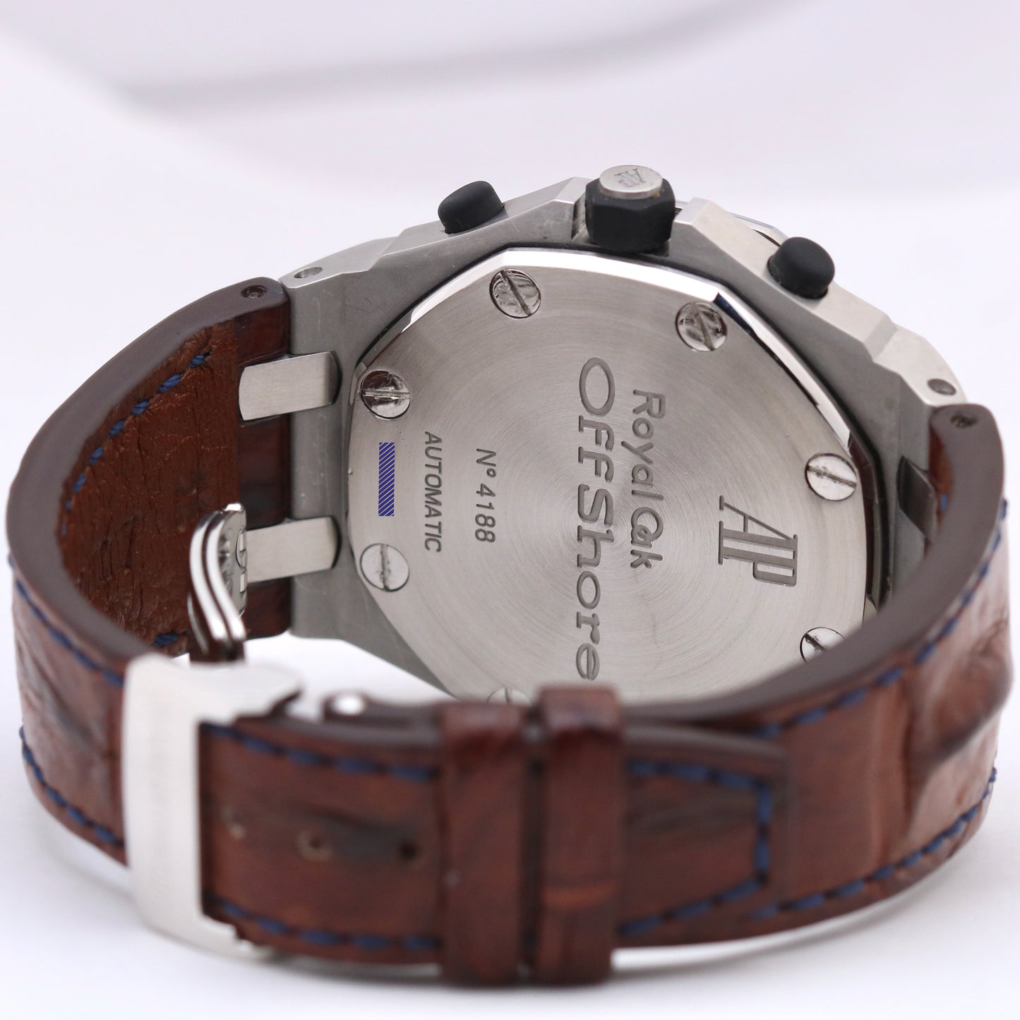 Audemars Piguet Royal Oak Offshore Ivory SAFARI Steel Brown Leather 42mm 26170ST