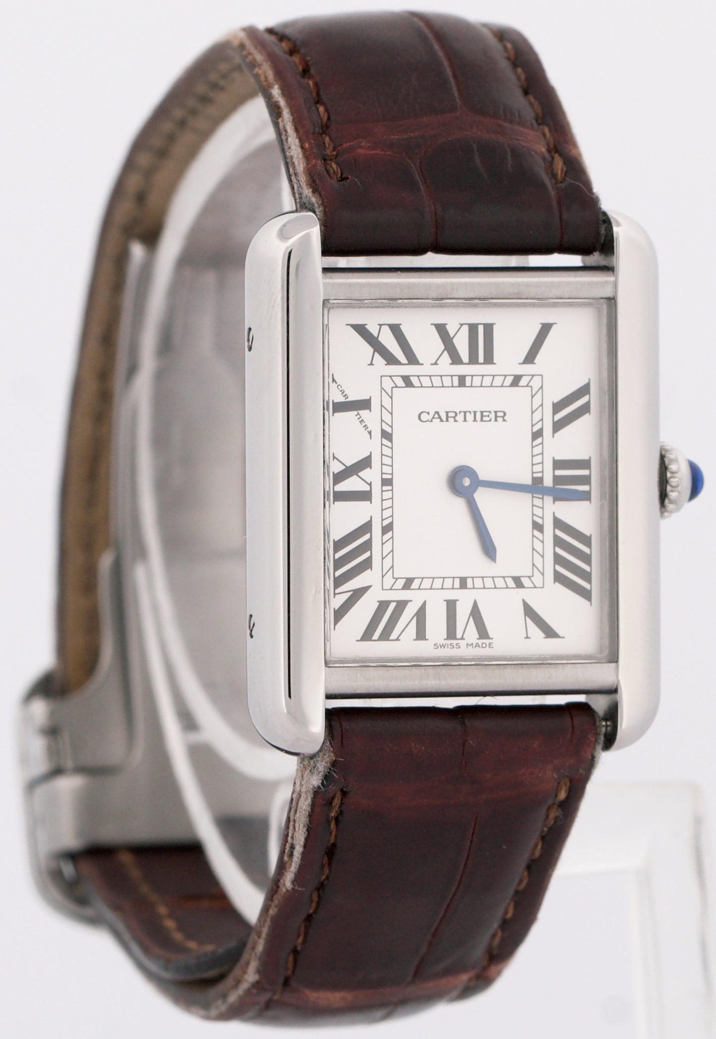 Ladies Cartier Tank Solo Small Steel 31mm x 23mm Quartz Leather 3170 / W5200005