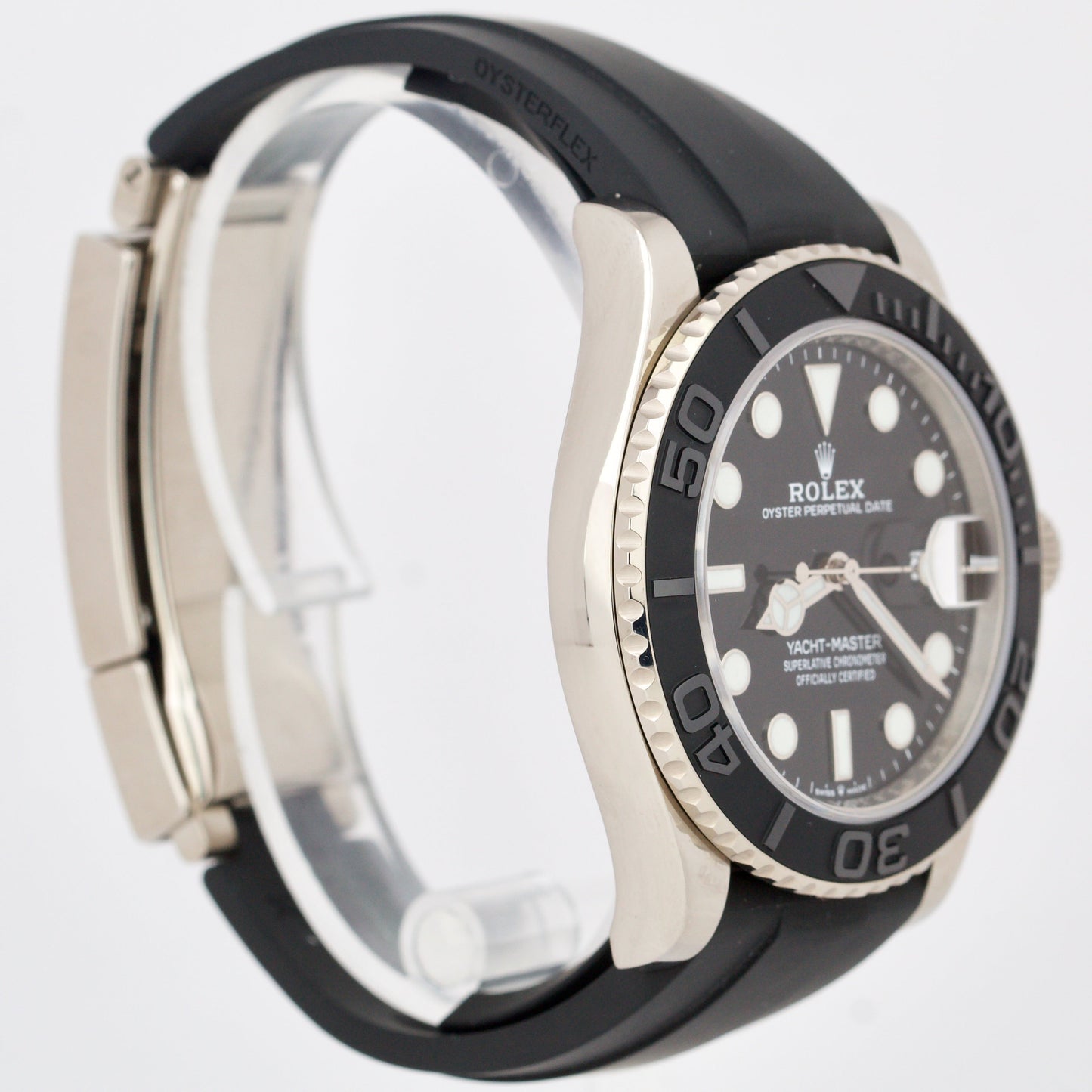 2022 Rolex Yacht-Master 18K White Gold Oysterflex 42mm PAPERS Watch 226659 B+P