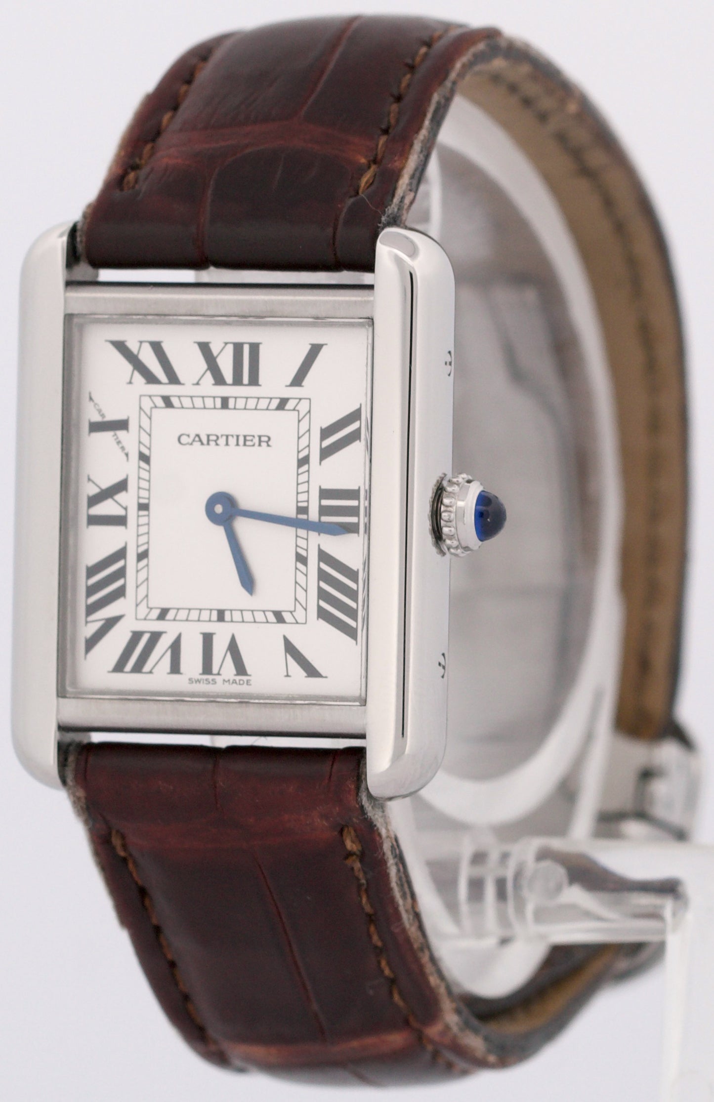 Ladies Cartier Tank Solo Small Steel 31mm x 23mm Quartz Leather 3170 / W5200005