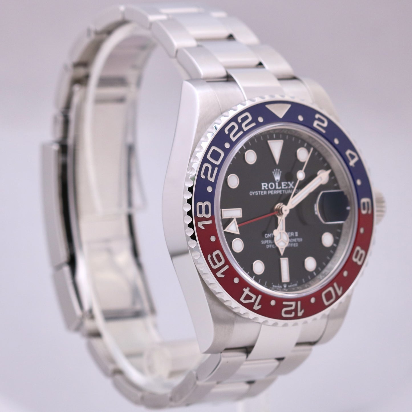 MINT 2023 Rolex GMT-Master II Ceramic PEPSI Blue Red 40mm PAPERS 126710 BLRO B+P