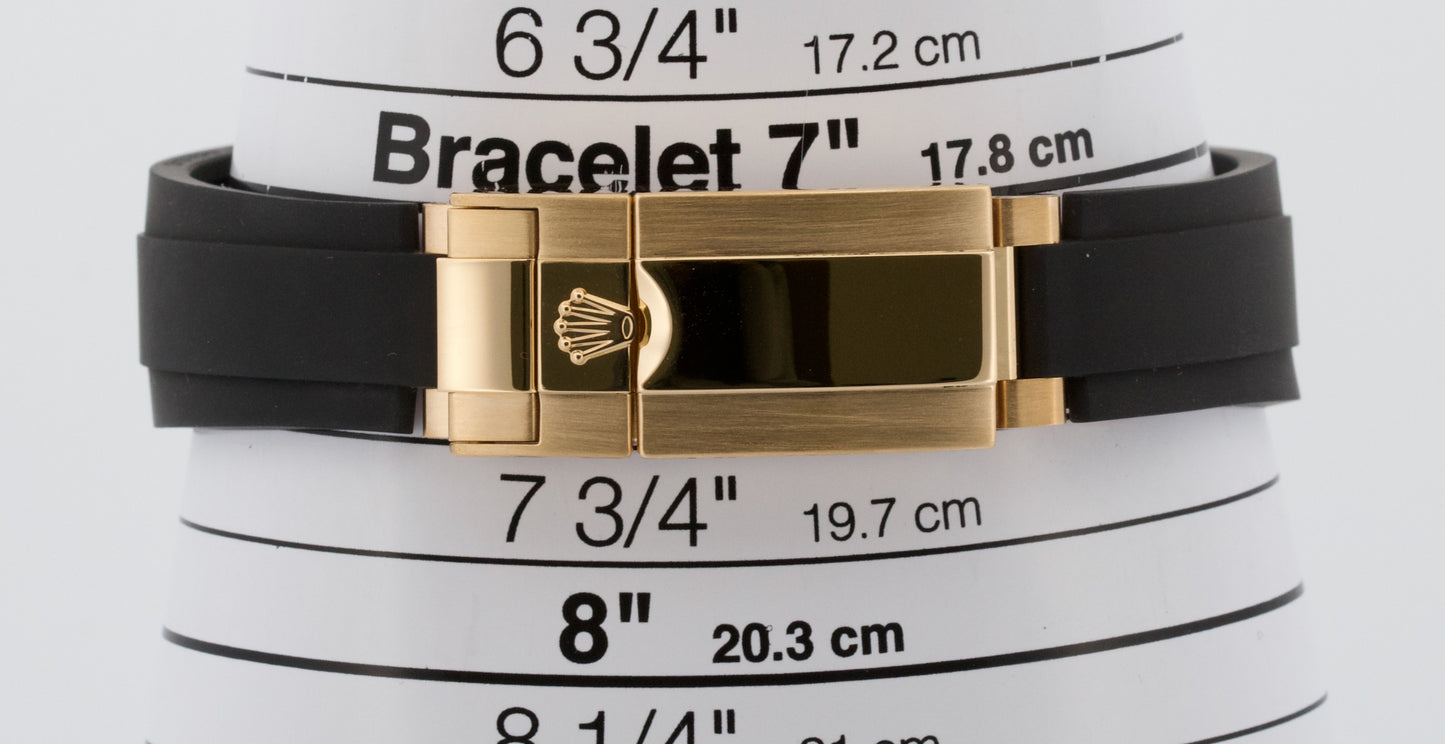 Rolex Daytona Cosmograph WHITE 18K Yellow Gold Oysterflex 116518 LN Watch BOX