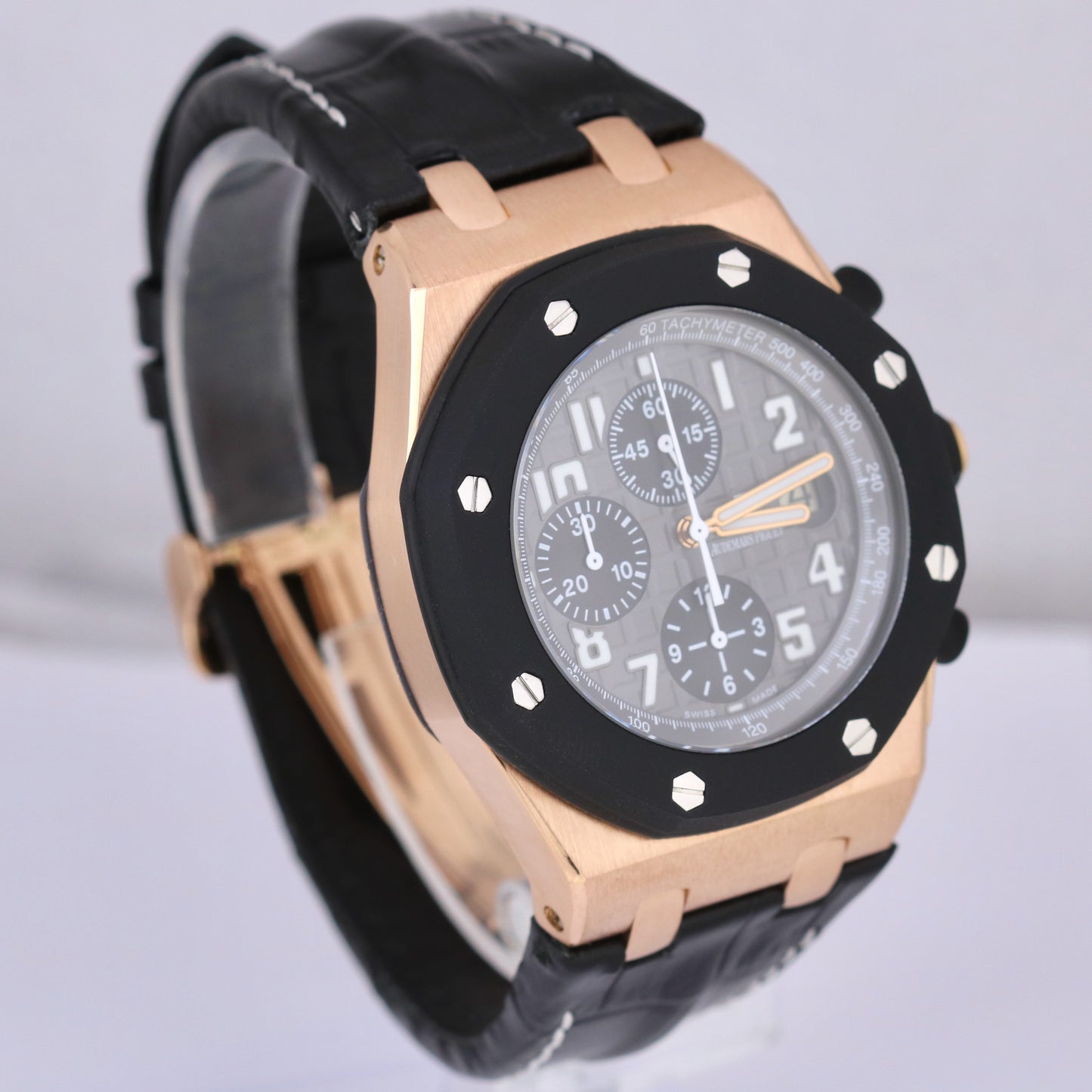 Audemars Piguet Royal Oak Offshore 18K ROSE GOLD Gray Chronograph 42mm 25940OK