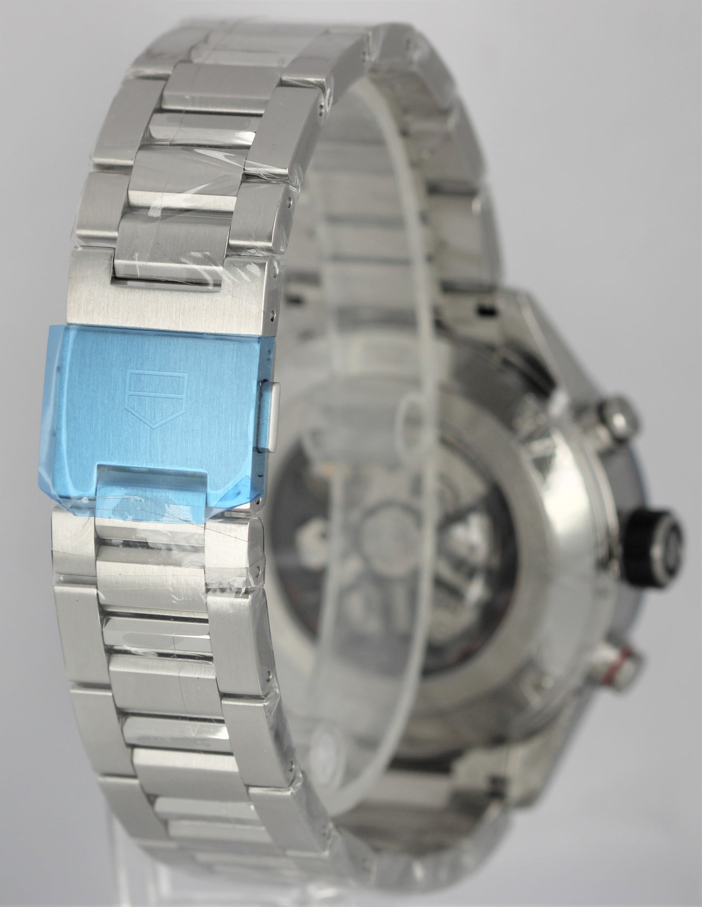 NEW 2023 Tag Heuer Carrera Steel Blue Skeleton Dial 45mm CBG2A11.BA0654 Watch