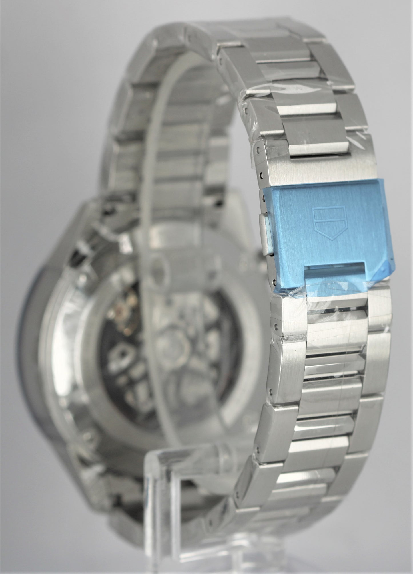 NEW 2023 Tag Heuer Carrera Steel Blue Skeleton Dial 45mm CBG2A11.BA0654 Watch