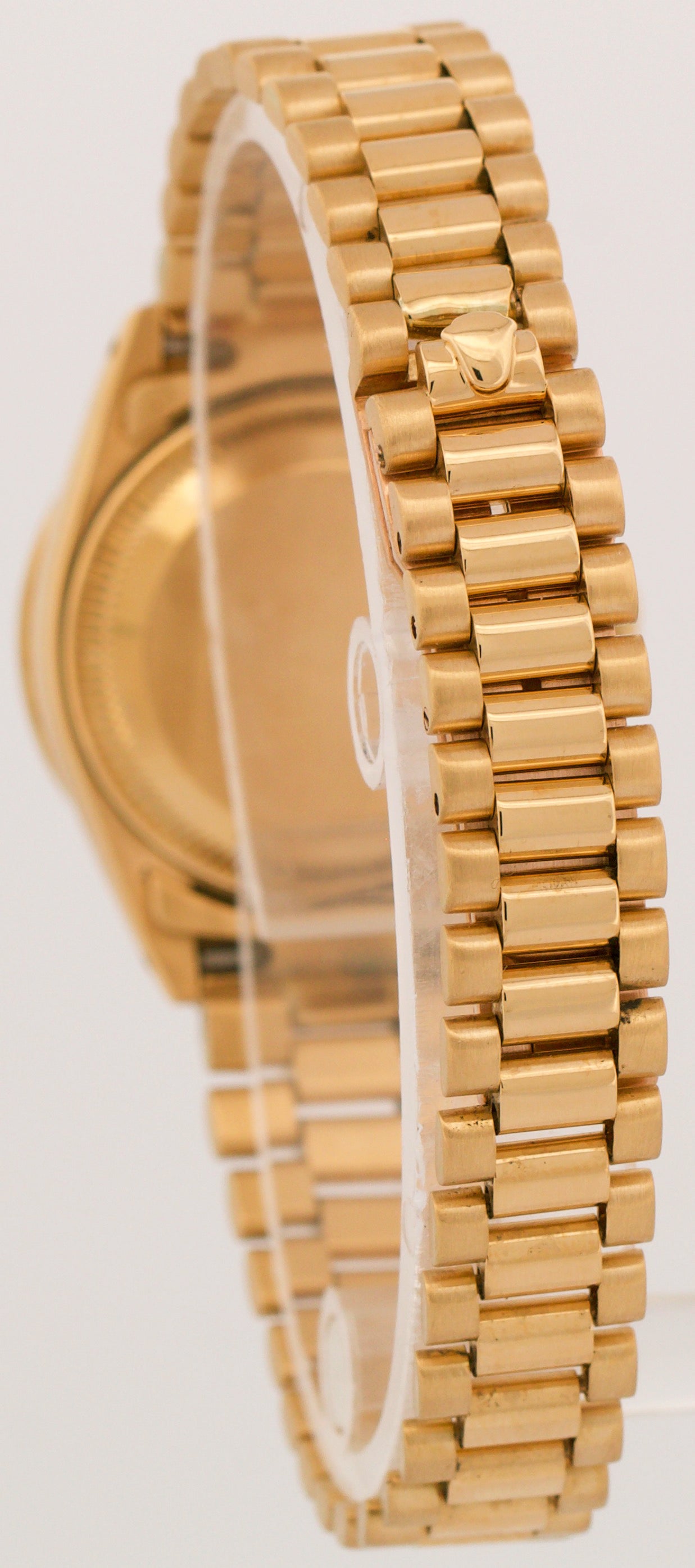 VINTAGE Ladies Rolex DateJust President CHAMPAGNE DIAMOND 26mm 18K Gold 6917