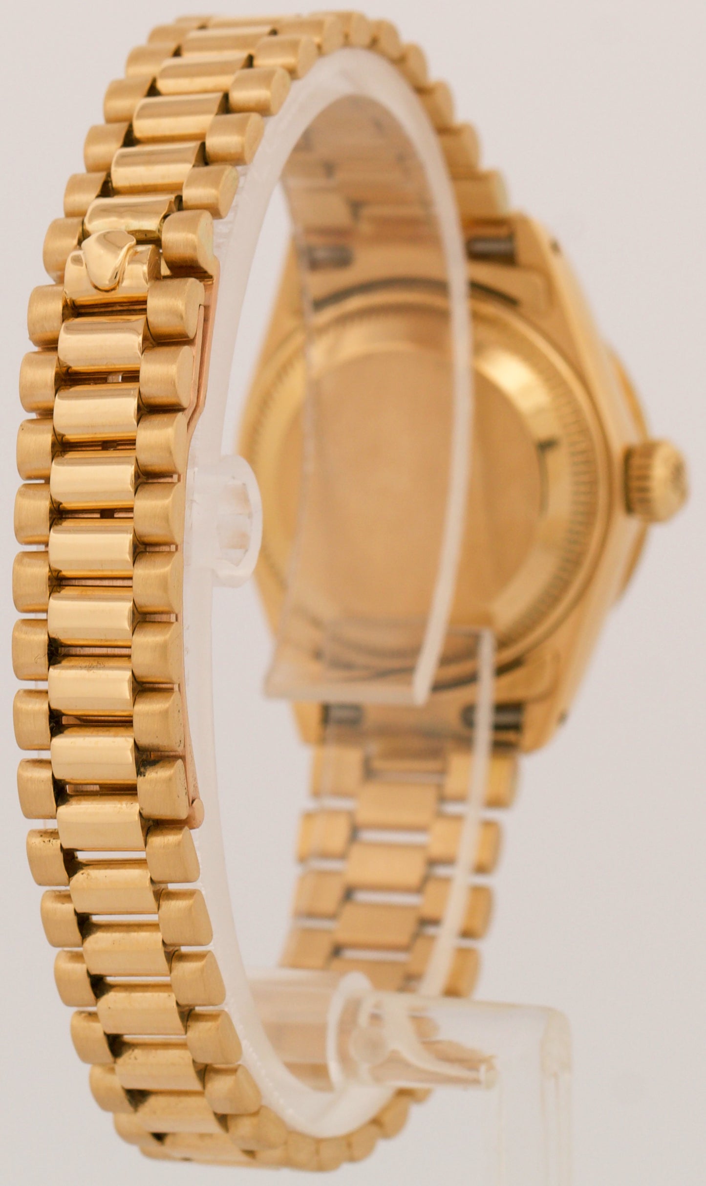 VINTAGE Ladies Rolex DateJust President CHAMPAGNE DIAMOND 26mm 18K Gold 6917