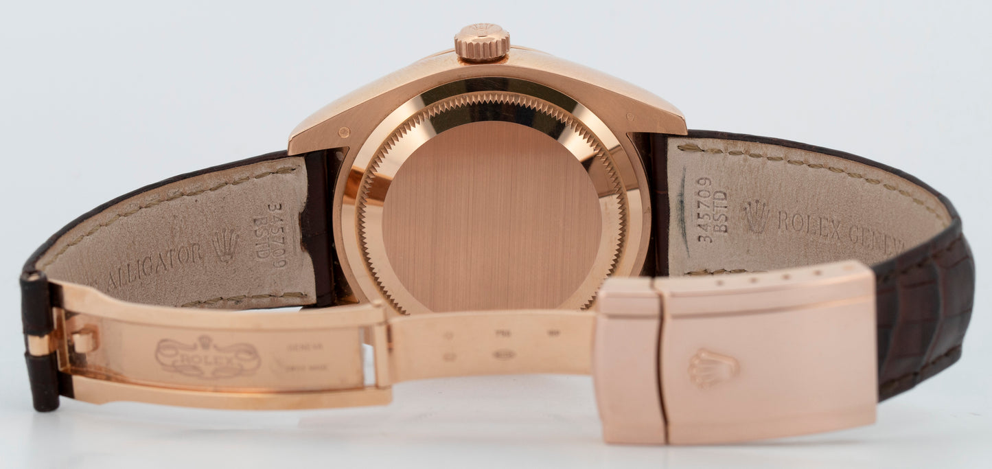 PAPERS Rolex Sky-Dweller White 42mm 18K Rose Gold Fluted Date Watch 326135 BOX