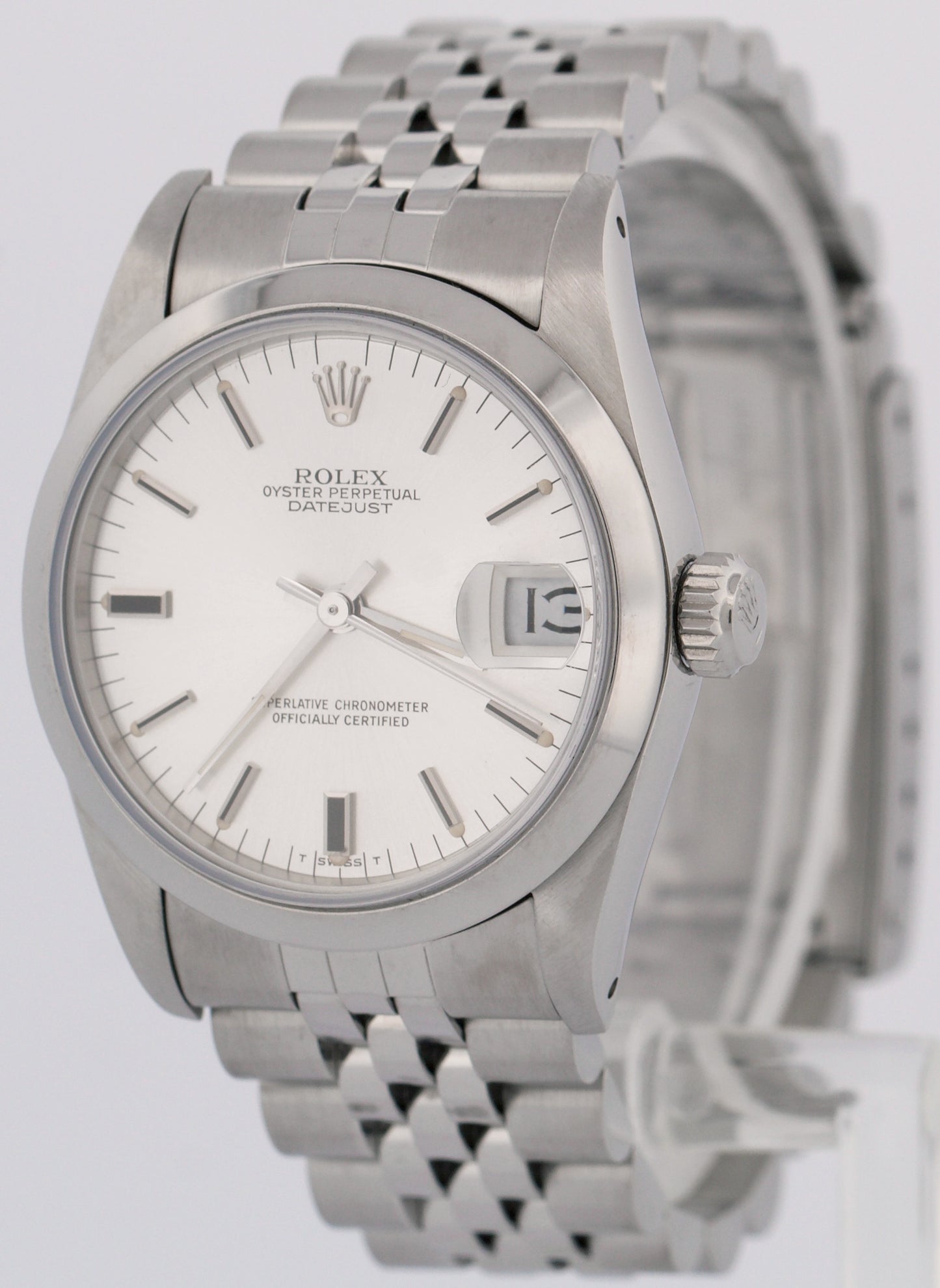 Ladies Rolex DateJust SILVER 31mm Stainless Steel JUBILEE Automatic Watch 68240