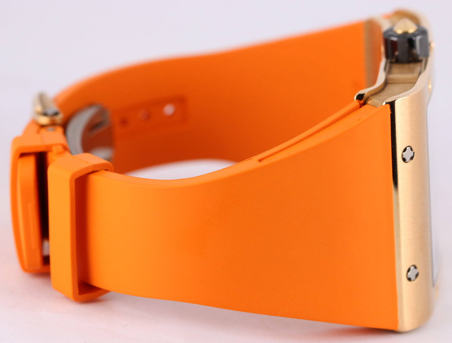 Richard Mille RM016 Extra Flat 18k Rose Gold Skeleton 38x49 Orange Rubber Watch