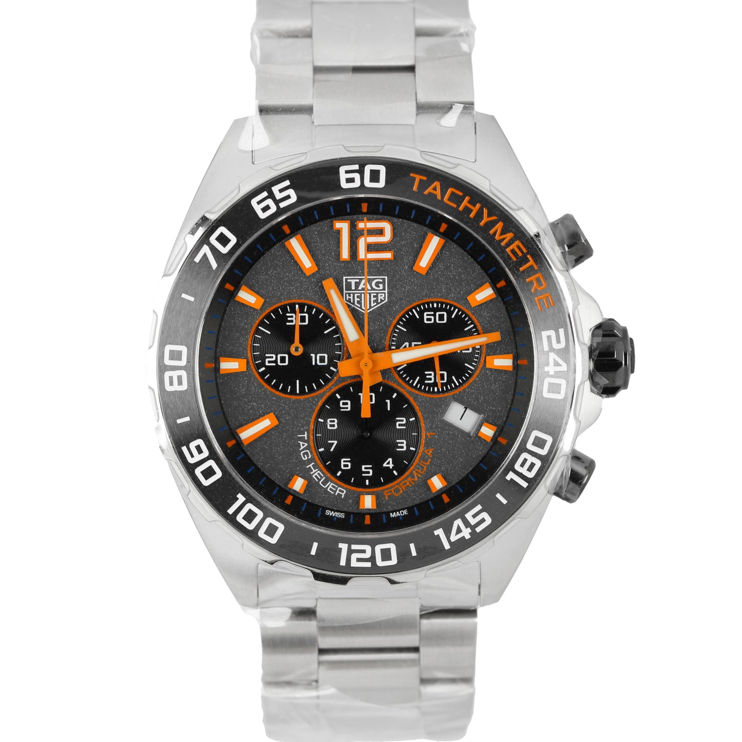 NEW 2023 PAPERS Tag Heuer Formula 1 Steel Grey Dial 43mm CAZ101AH.BA0842 Watch