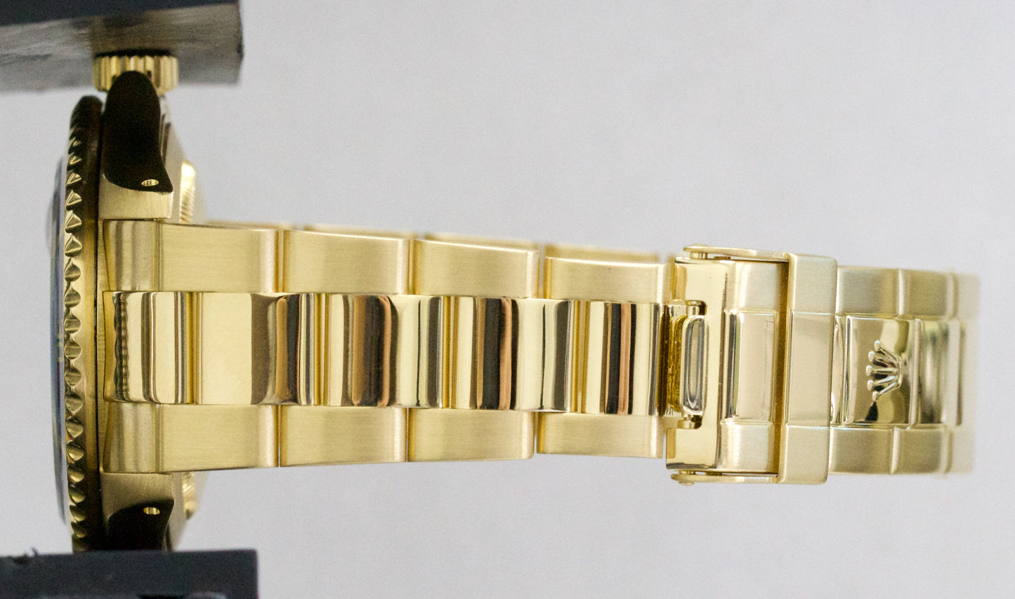 Rolex Submariner Date 18K Yellow Gold BLUE 40mm Oyster Automatic 16618 Watch