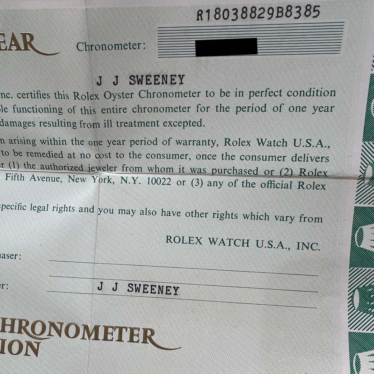 UNPOLISHED PAPERS Rolex Day-Date President FACTORY ONYX 18K Gold 36mm 18038 BOX