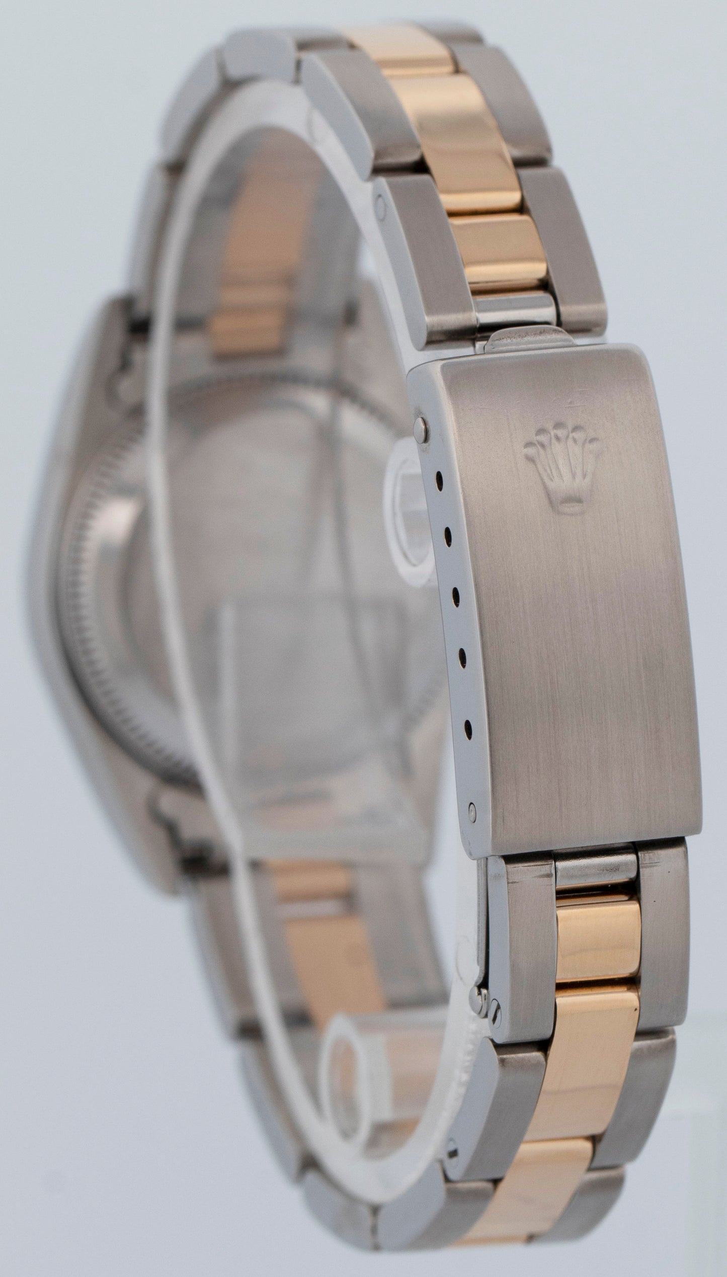 PAPERS Rolex Oyster Perpetual 24mm Two-Tone Champagne 18K Gold Watch 67243 BOX